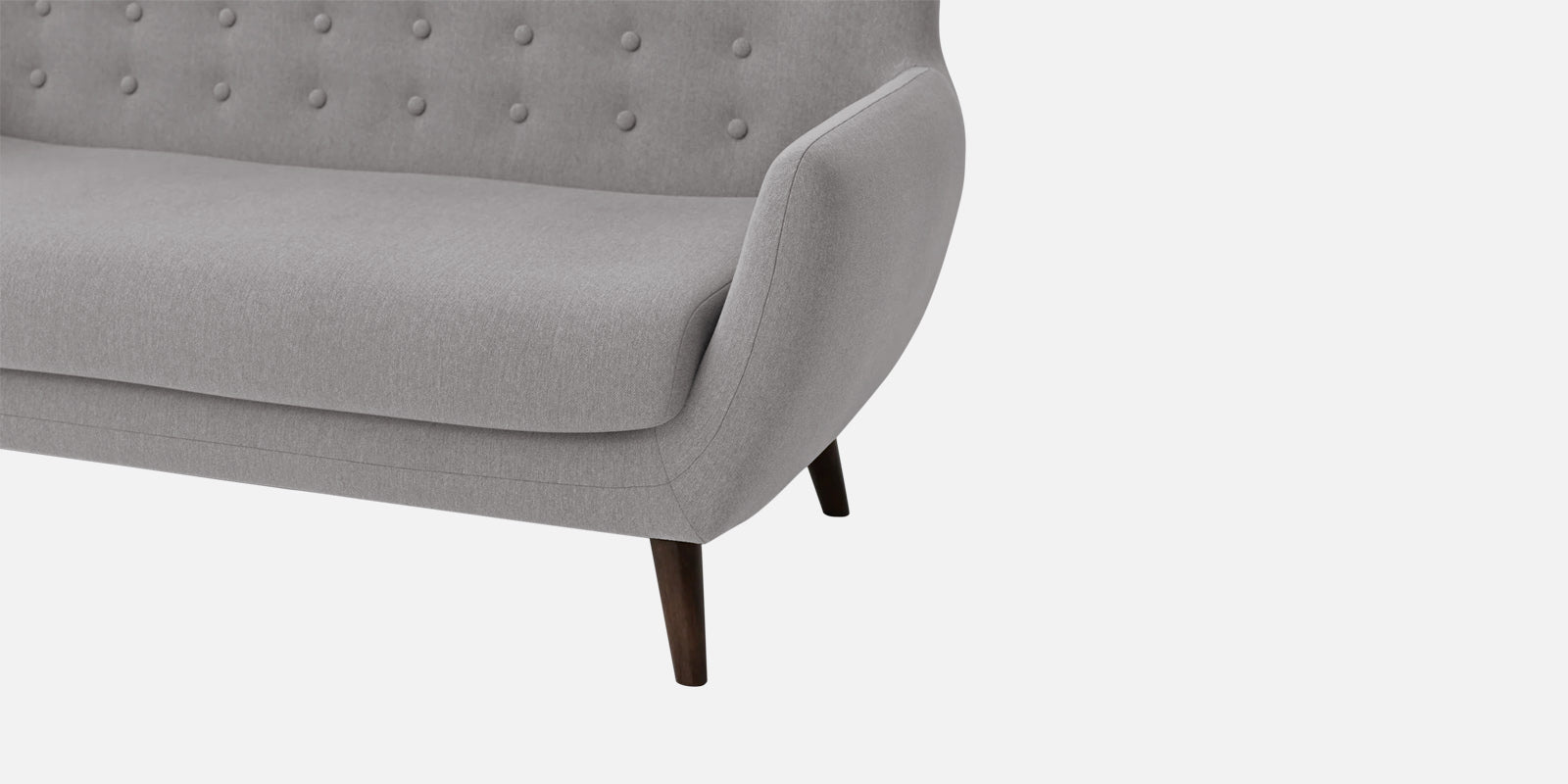 Goofy Fabric 3 Seater Sofa In Silver Grey Colour - Febonic Living