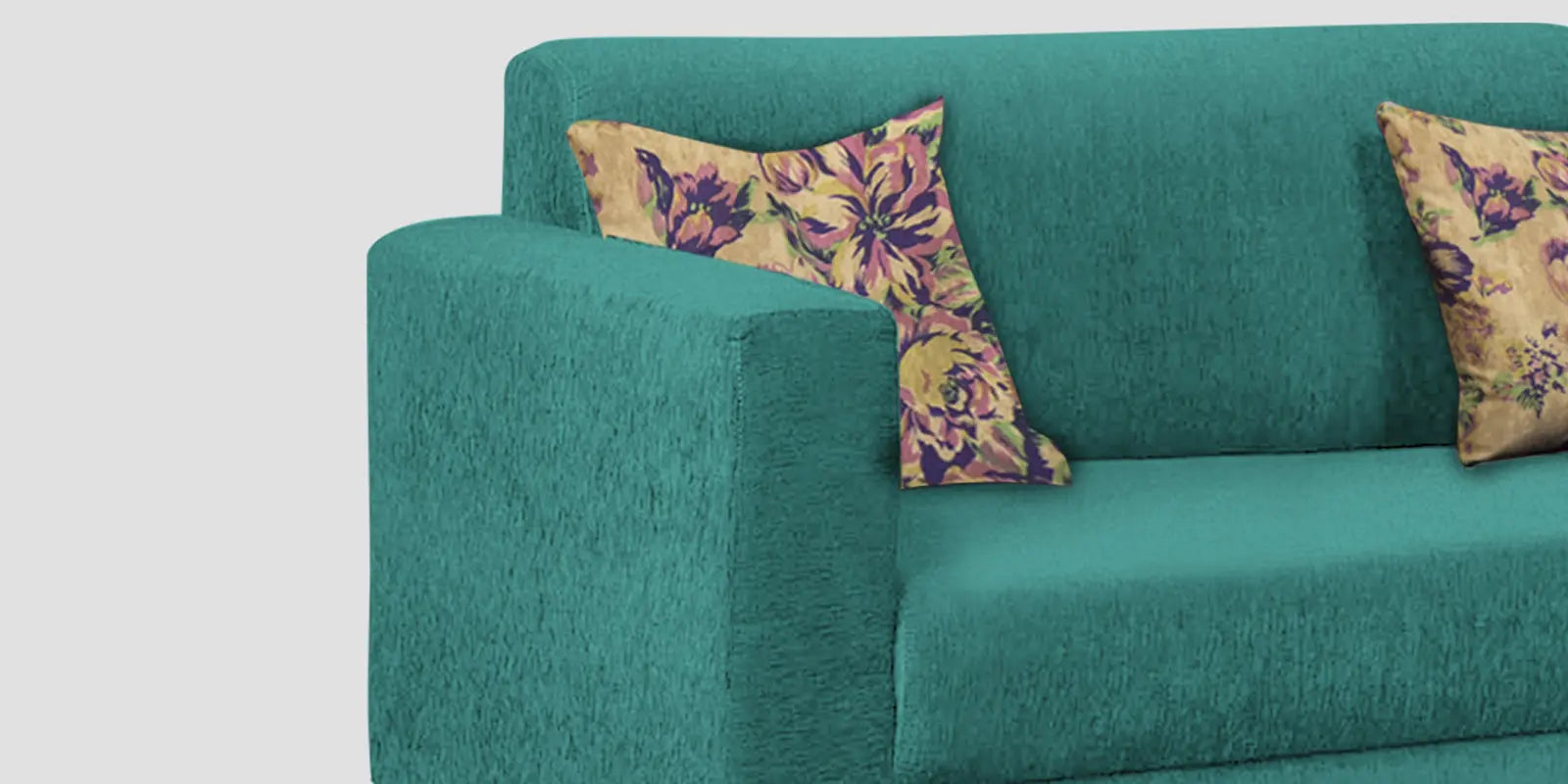 Lipu Fabric 2 Seater Sofa In Sea Green Colour Febonic Living