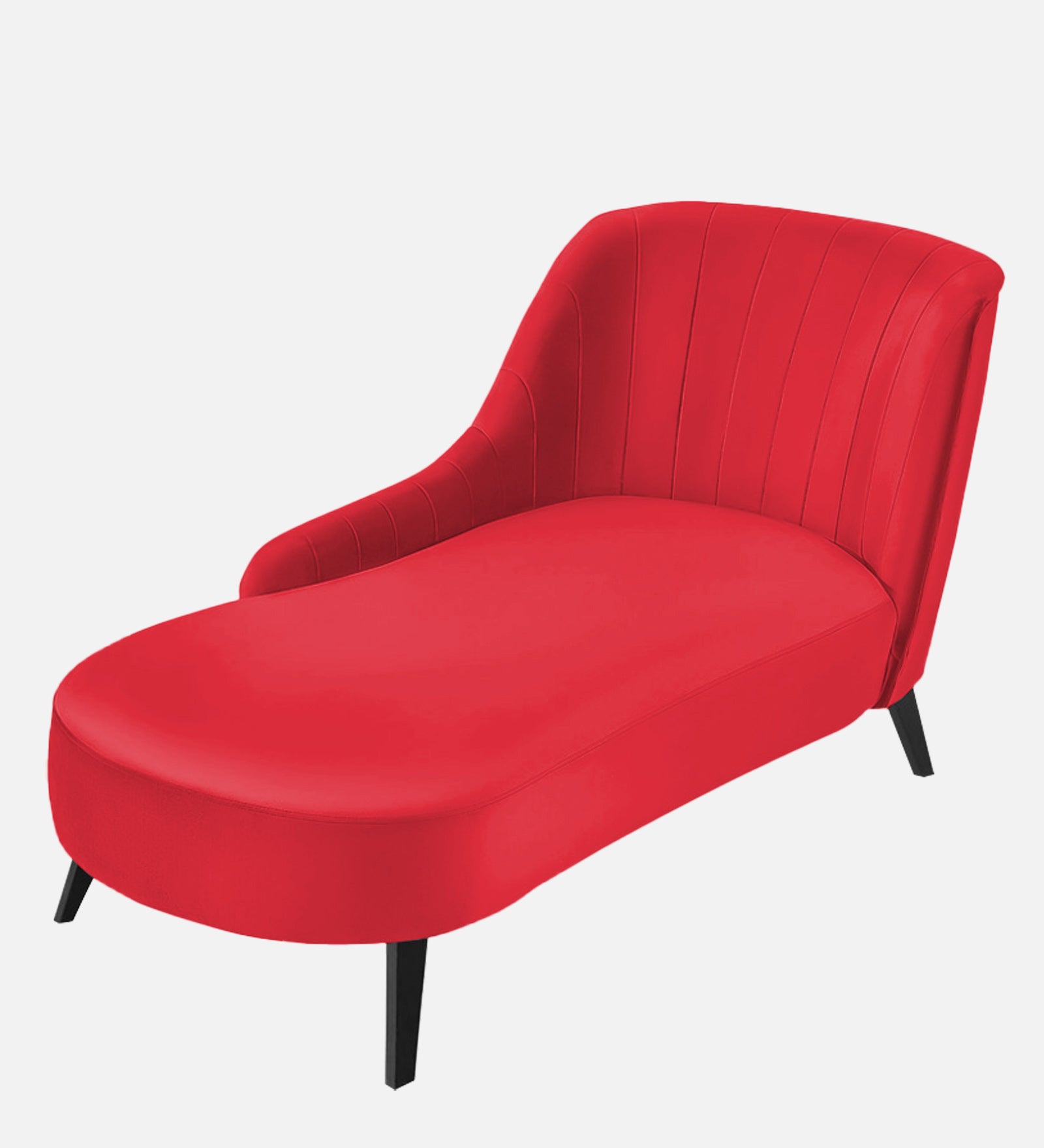 Flora Velvet LHS Chaise Lounger In Ox Blood Maroon Colour - Febonic Living