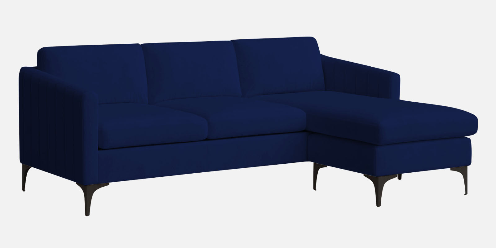 Haru Fabric RHS Sectional Sofa (2+Lounger) In Imperial Blue Colour - Febonic Living