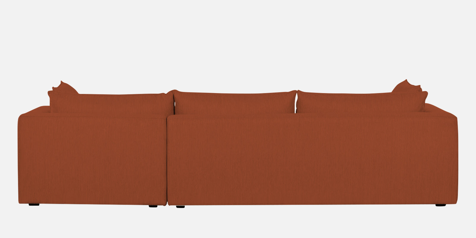 Ziggy Fabric RHS Sectional Sofa (3+Lounger) In Royal Orange Colour - Febonic Living