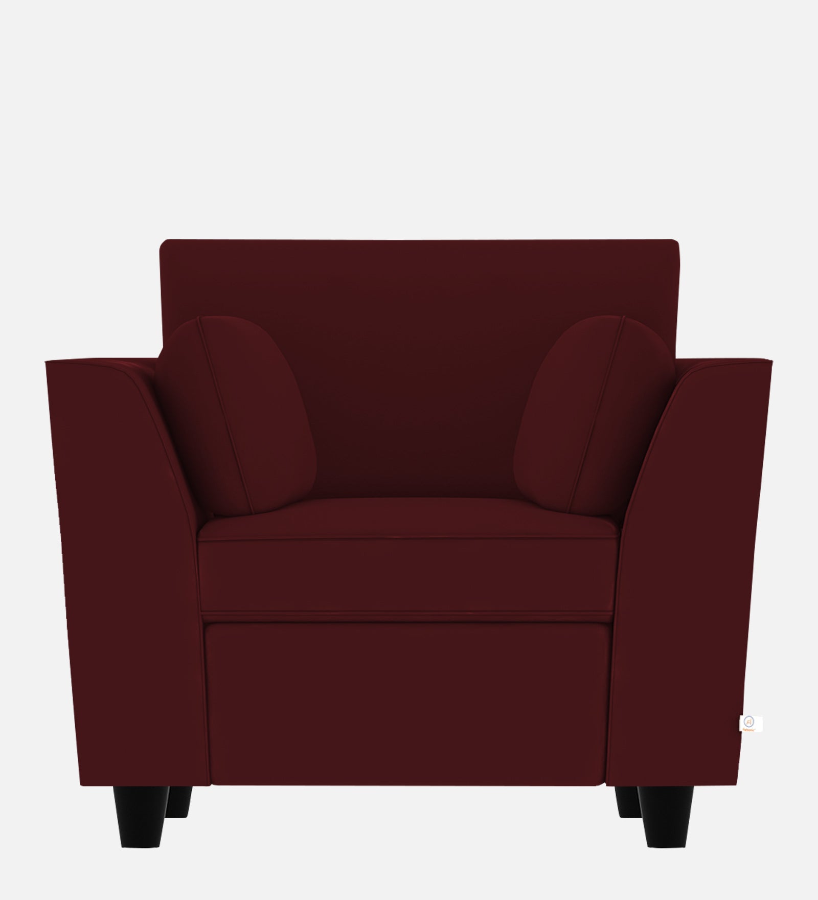 Bristo Velvet 1 Seater Sofa In Dark Maroon Colour With Storage - Febonic Living