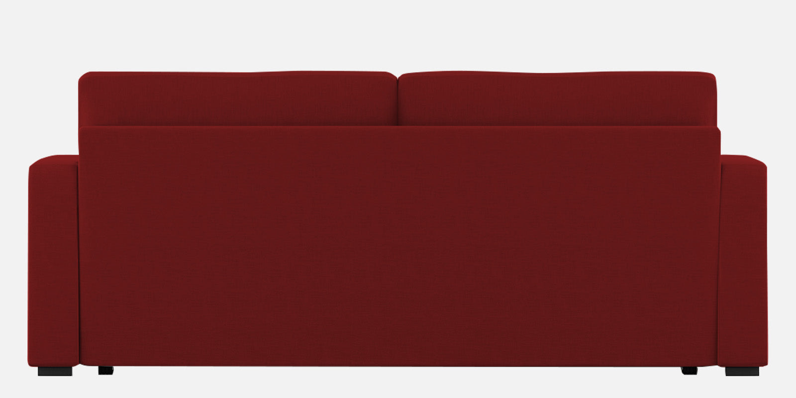 Rocky Fabric 3 Seater Pull Out Sofa Cum Bed In Blood Maroon Colour With Storage - Febonic Living