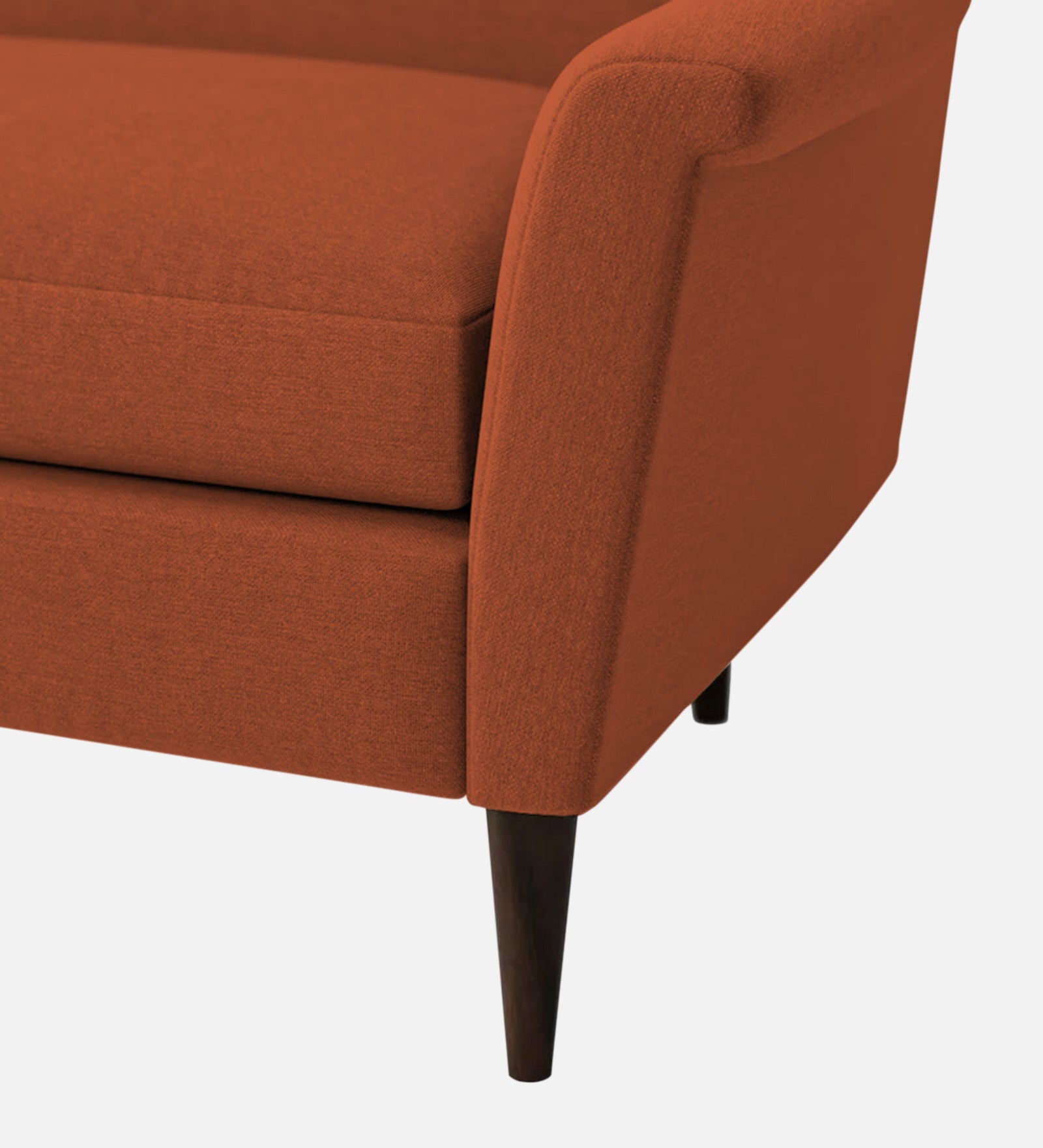 Homer Fabric 1 Seater Sofa In Royal Orange Colour - Febonic Living