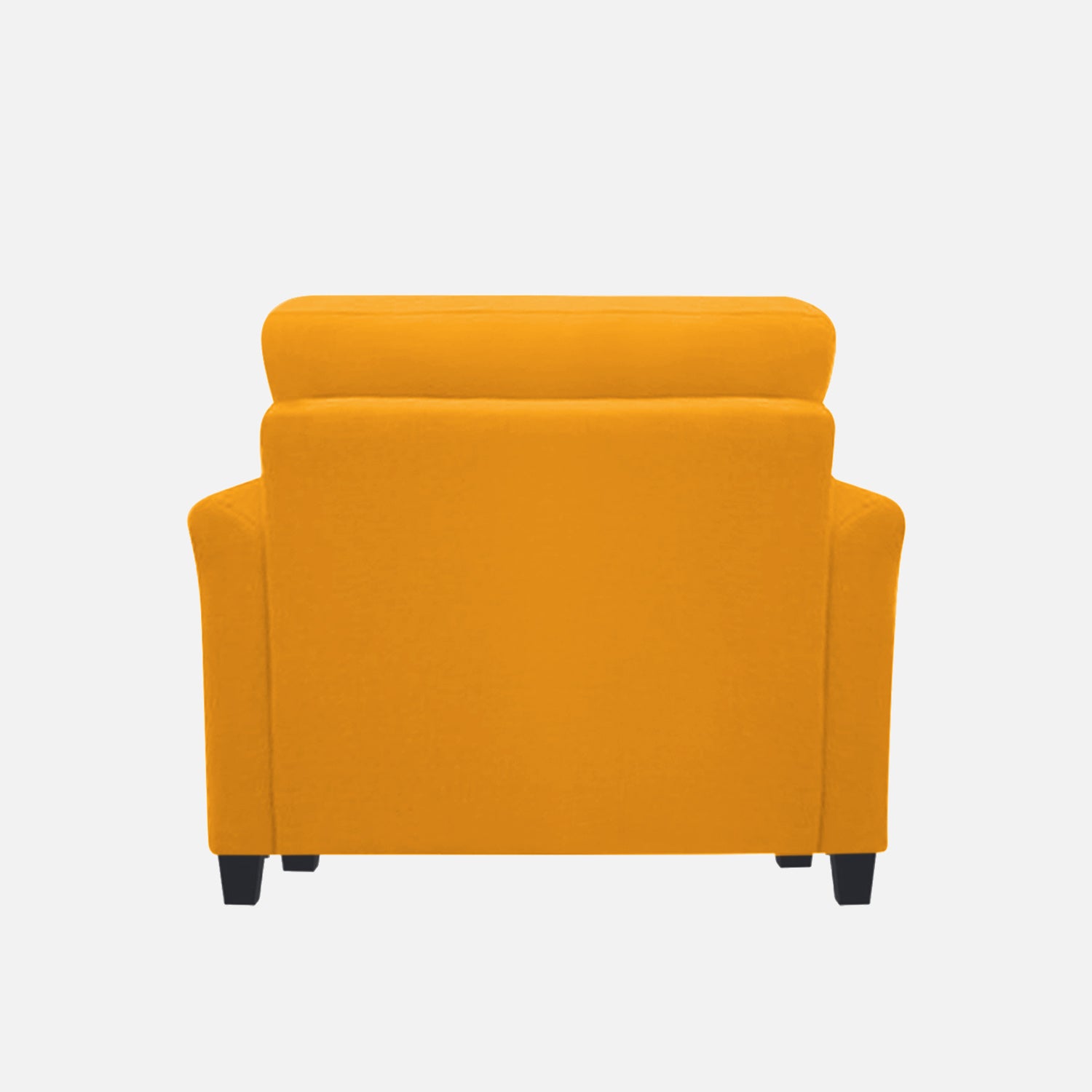 Daroo Velvet 1 Seater Sofa In Safforn Yellow Colour