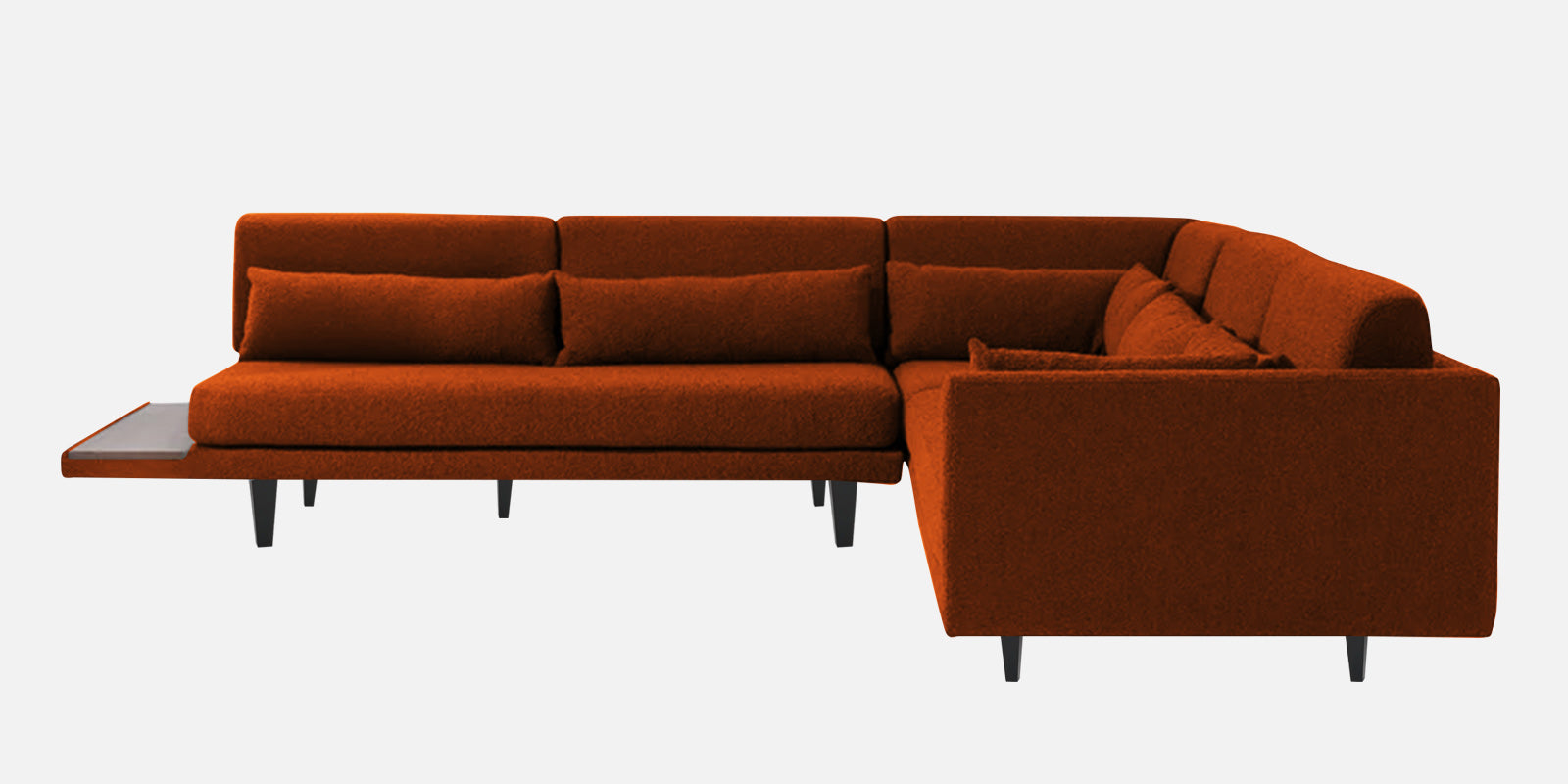 Malta Fabric 6 Seater RHS Corner Sofa In Burnt Orange Colour - Febonic Living
