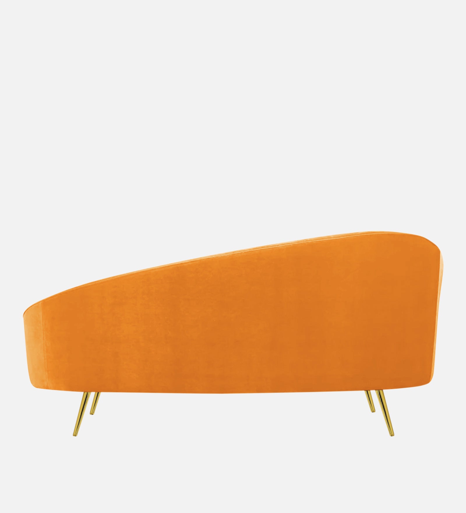 Cely Velvet RHS Chaise Lounger In Tangerine Orange Colour - Febonic Living