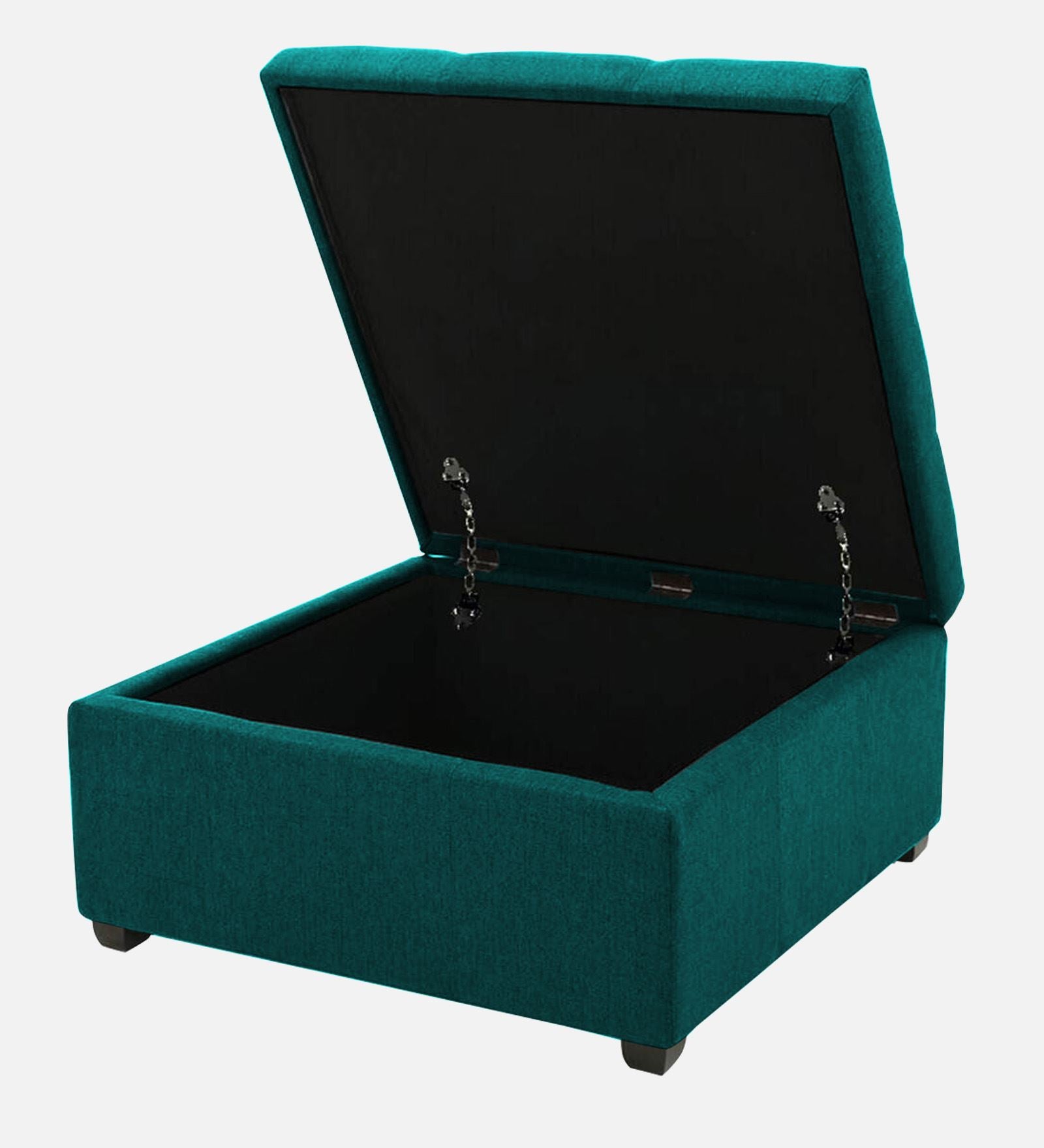 Mubila Fabric Ottoman In Sea Green Colour With Storage - Febonic Living