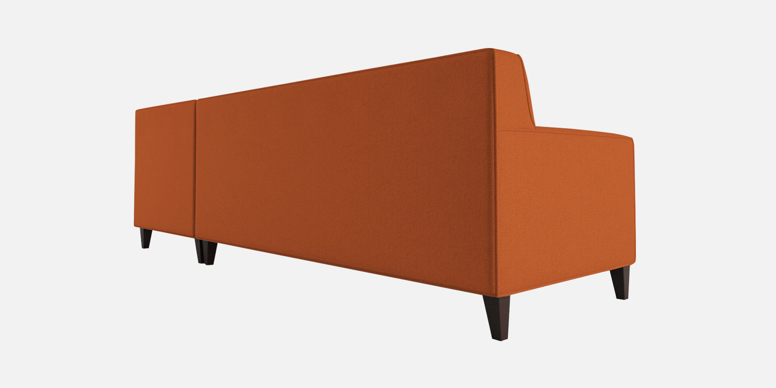 Miller Fabric LHS Sectional Sofa (3+Lounger) In Vivid Orange Colour - Febonic Living