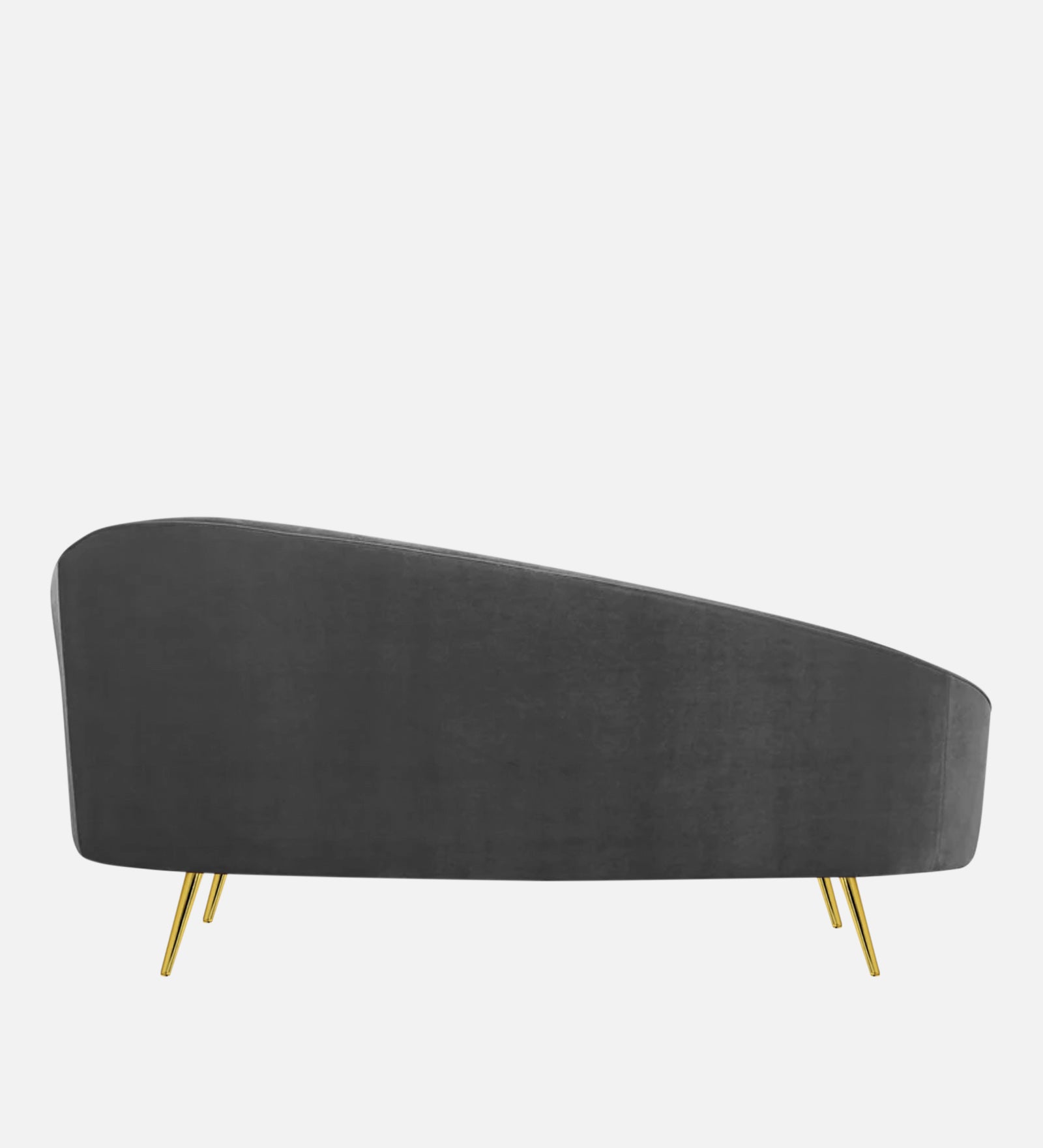 Cely Velvet LHS Chaise Lounger In Davy Grey Colour - Febonic Living