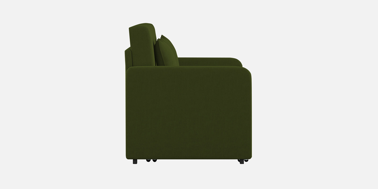 Calra Fabric 3 Seater Pull Out Sofa Cum Bed In Olive green Colour With Storage - Febonic Living