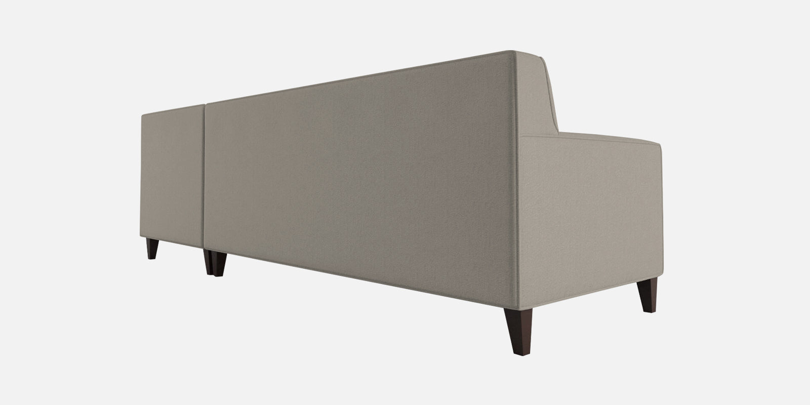 Miller Fabric LHS Sectional Sofa (3+Lounger) In Ash Grey Colour - Febonic Living