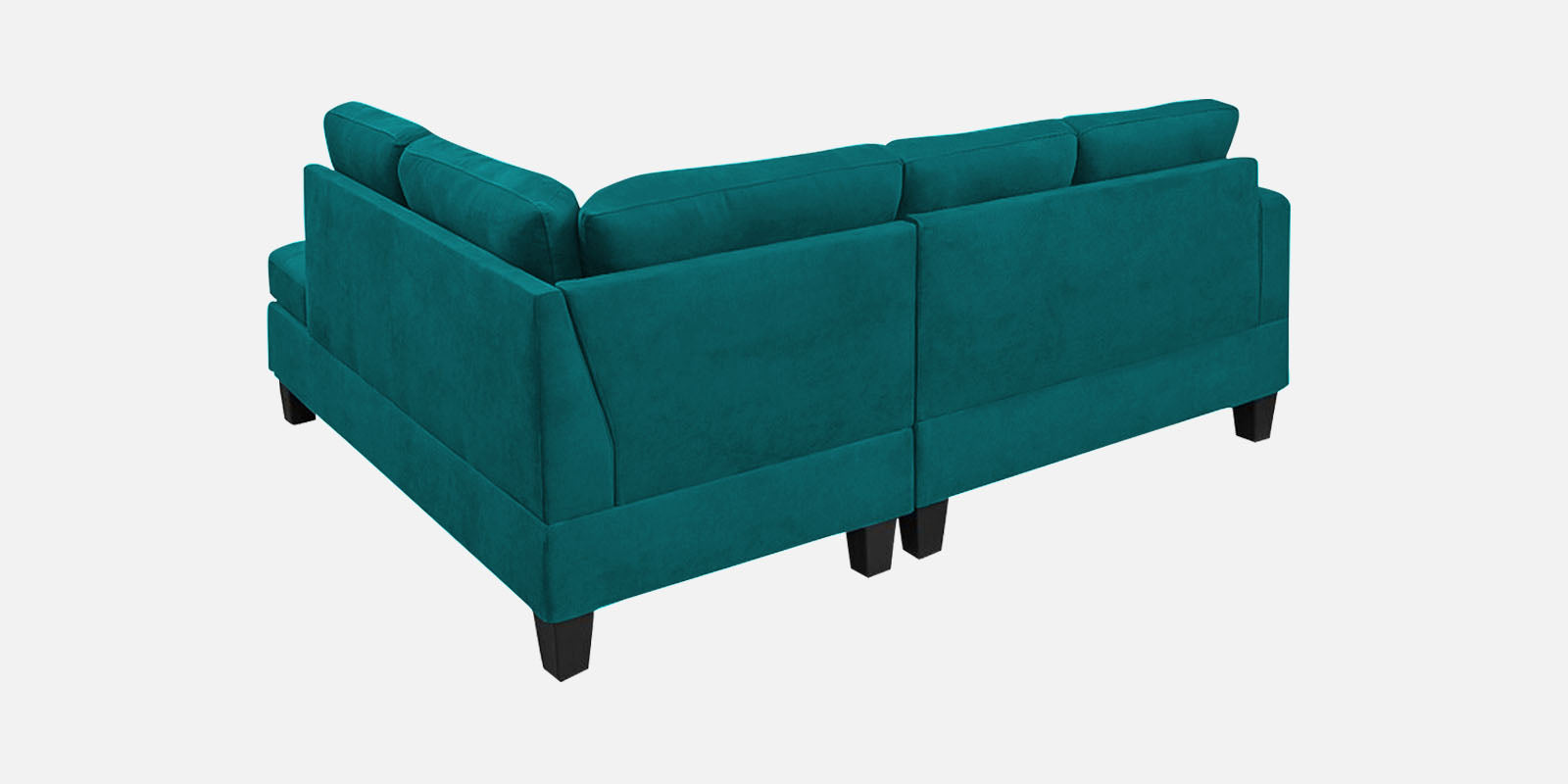 Thomas Fabric LHS Sectional Sofa (2+Lounger) In Sea Green Colour - Febonic Living