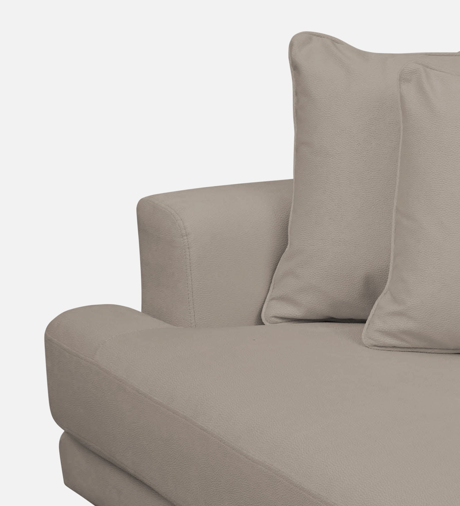 Woody Fabric 1 Seater Sofa In Oat Beige Colour - Febonic Living