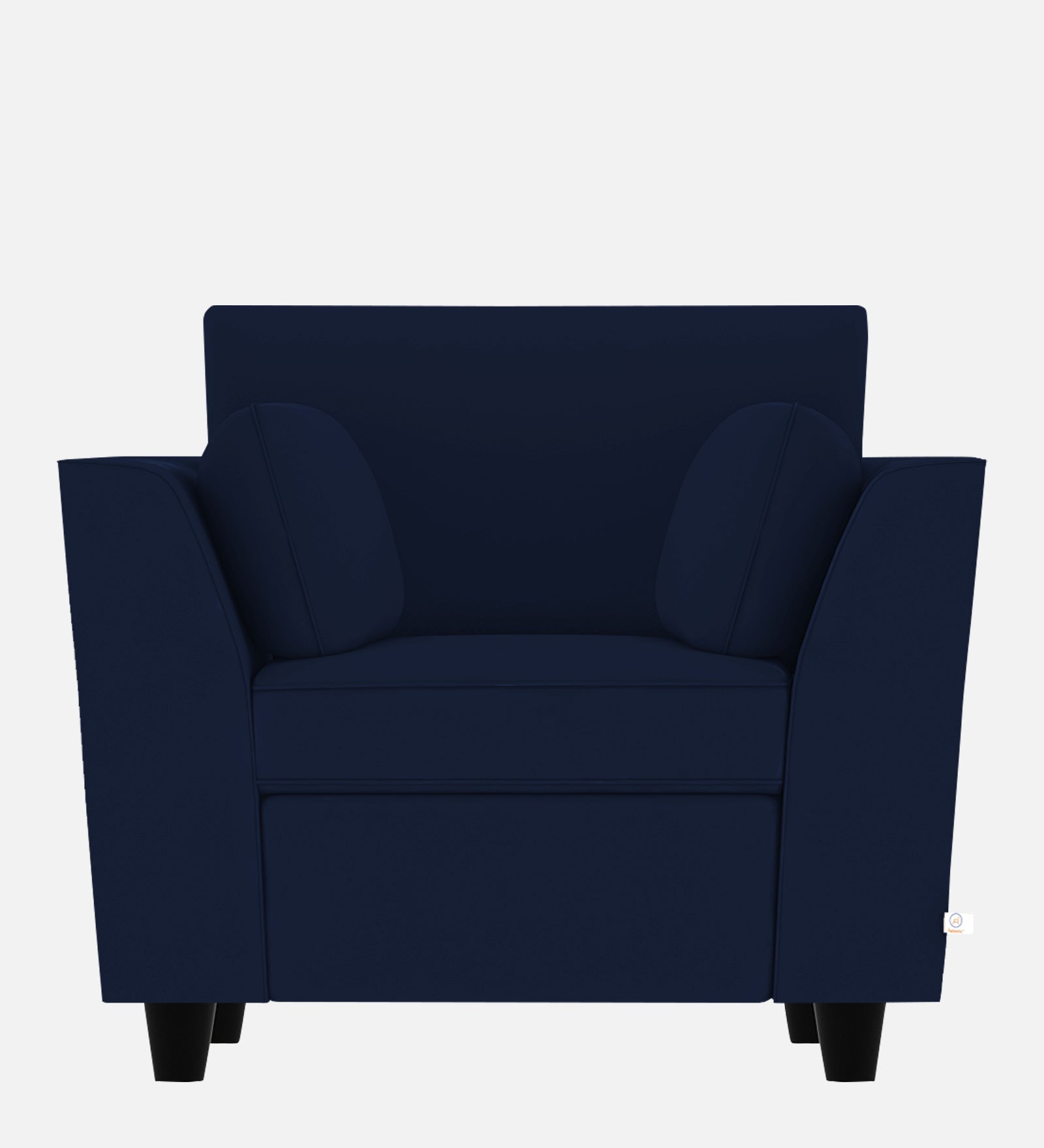 Bristo Velvet 1 Seater Sofa in Indigo Blue Colour With Storage