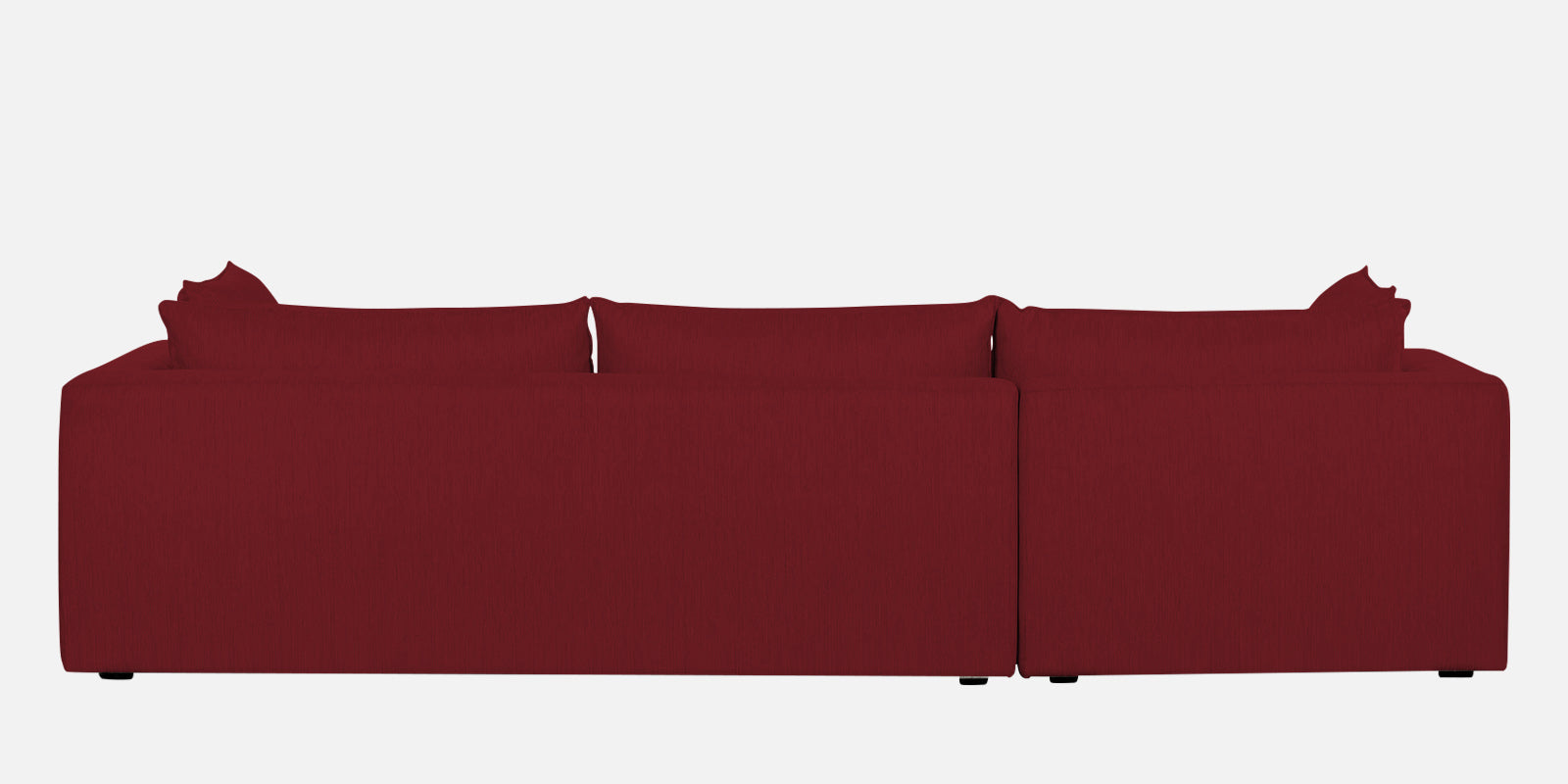 Ziggy Fabric LHS Sectional Sofa (3+Lounger) In Chilli Red Colour - Febonic Living