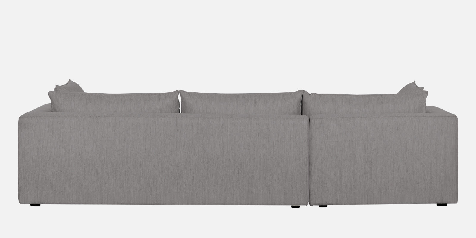 Ziggy Fabric LHS Sectional Sofa (3+Lounger) In Silver Grey Colour - Febonic Living
