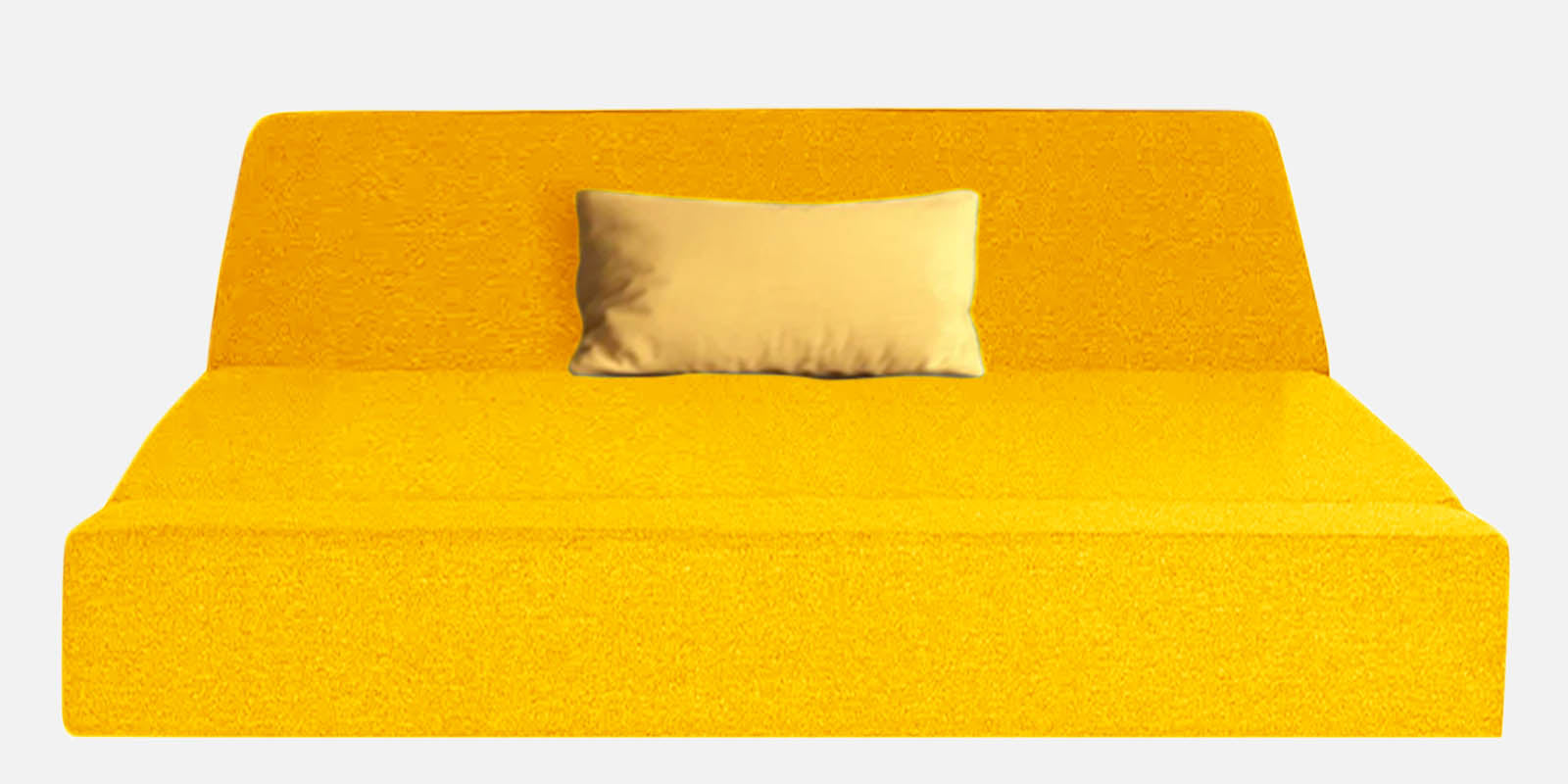Fleepy Fabric 2 Seater Foldable Sofa Cum Bed In Bold Yellow Colour - Febonic Living