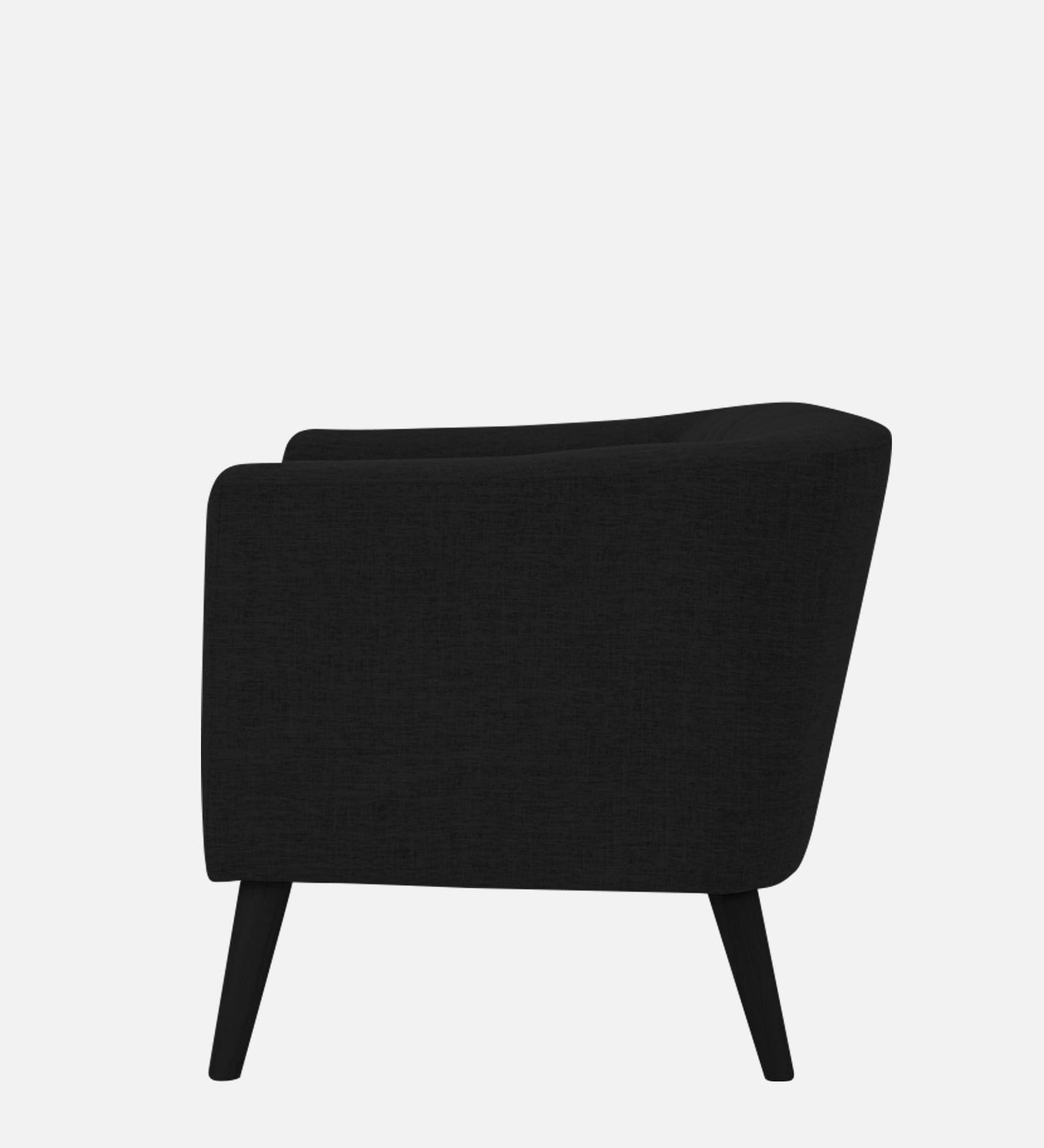 Casper Fabric 1 Seater Sofa In Zed Black Colour - Febonic Living