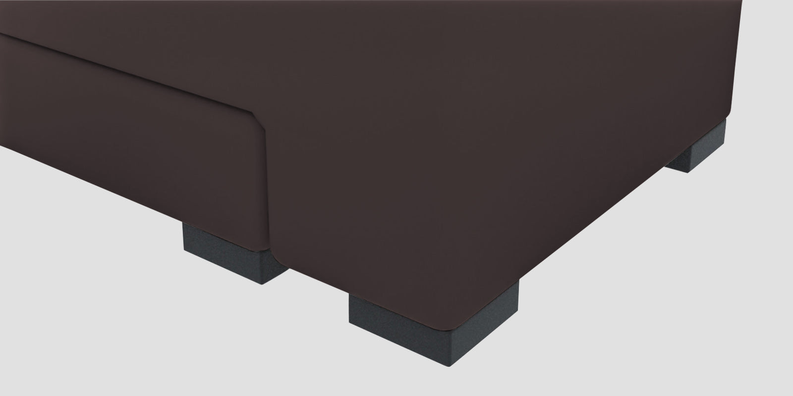 Corby Velvet RHS 6 Seater Convertible Sofa Cum Bed In Mocha Brown Colour - Febonic Living