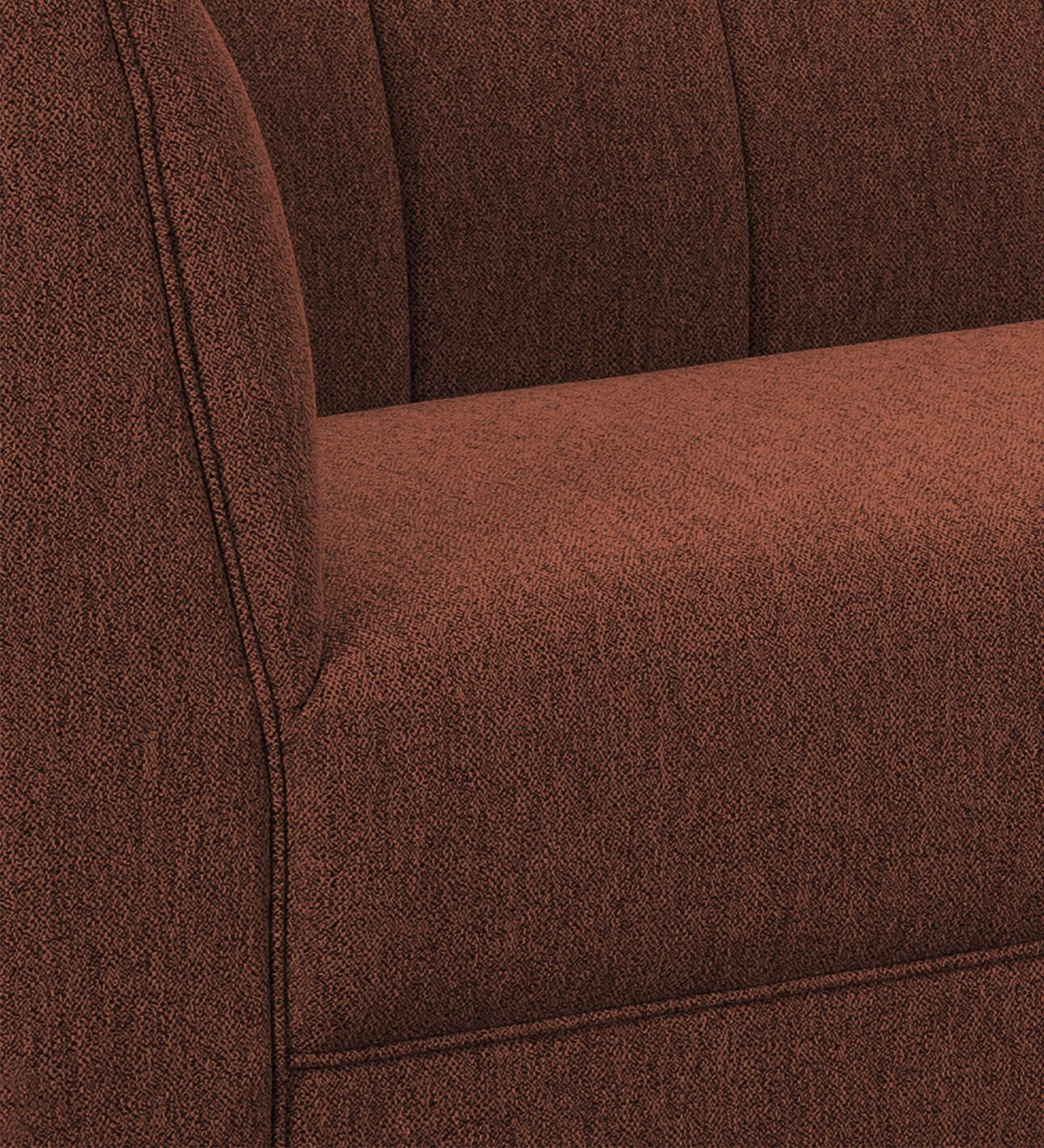 Chastin Fabric 1 Seater Sofa In Coffee Brown Colour - Febonic Living