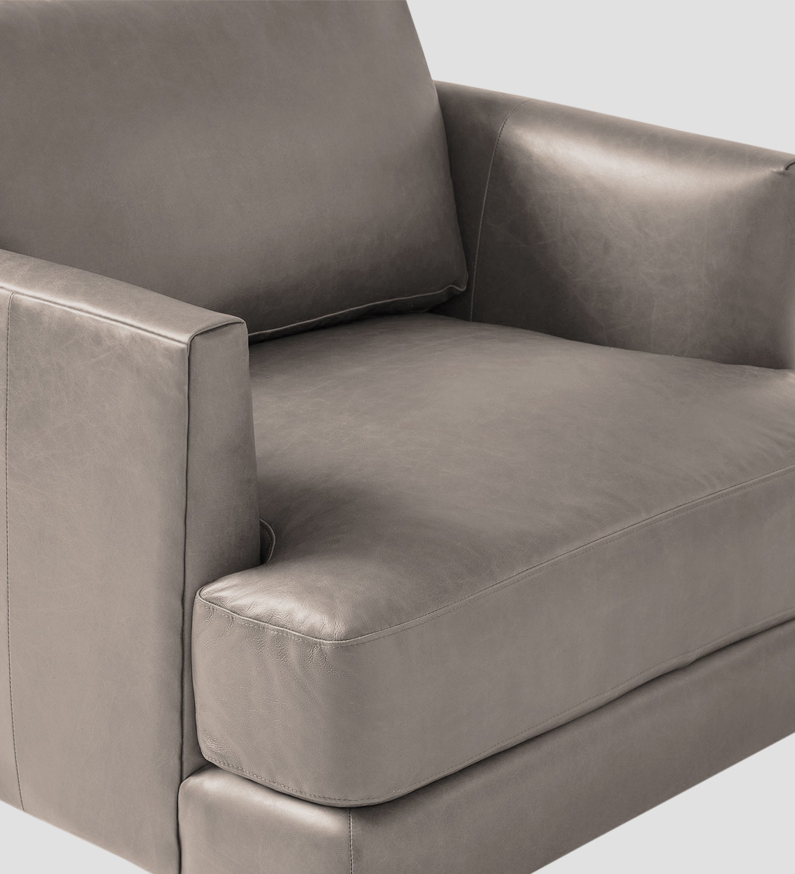 Sterio Leatherette 1 Seater Sofa In Steel Grey Colour - Febonic Living