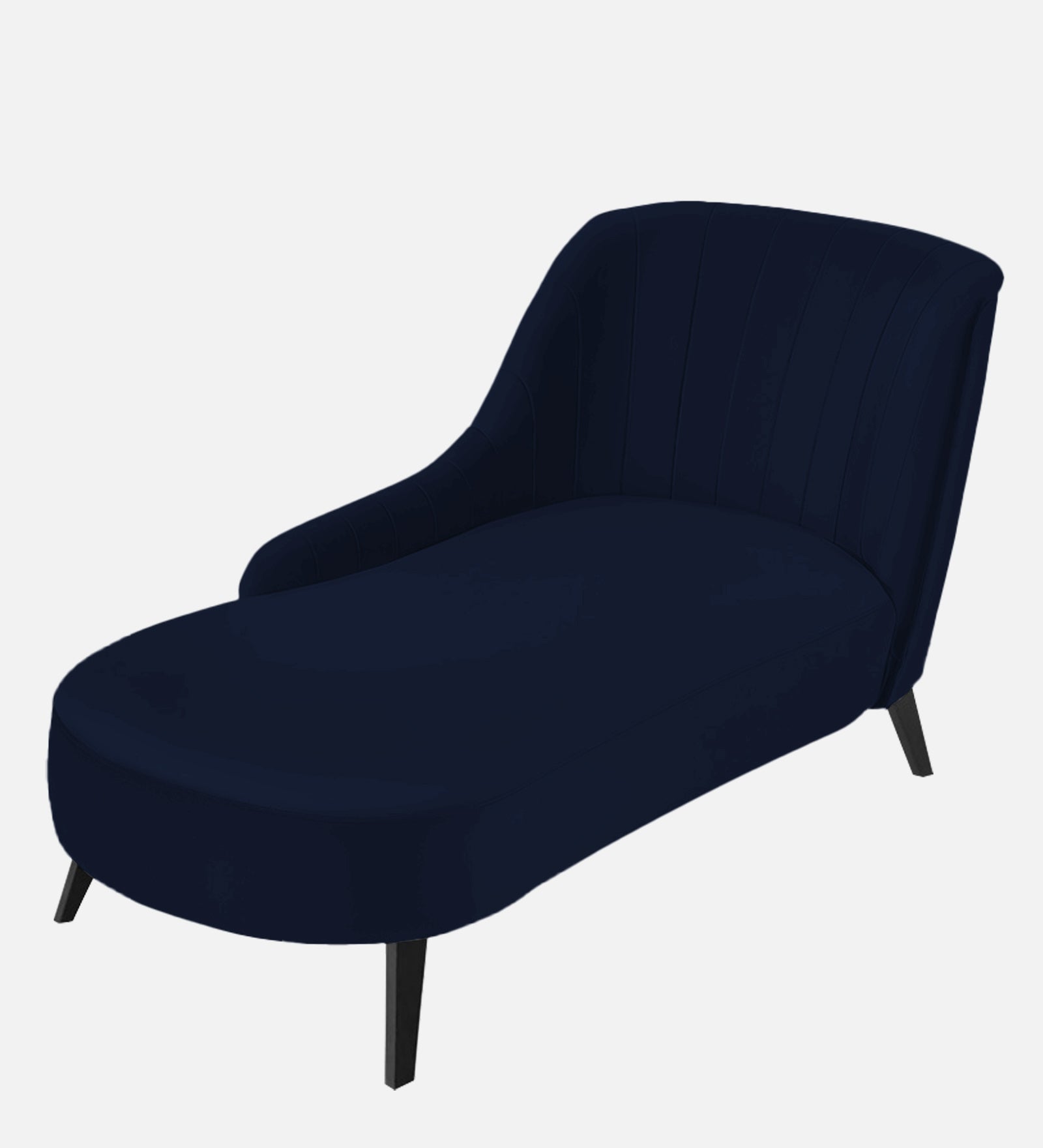 Flora Velvet LHS Chaise Lounger In Indigo Blue Colour - Febonic Living
