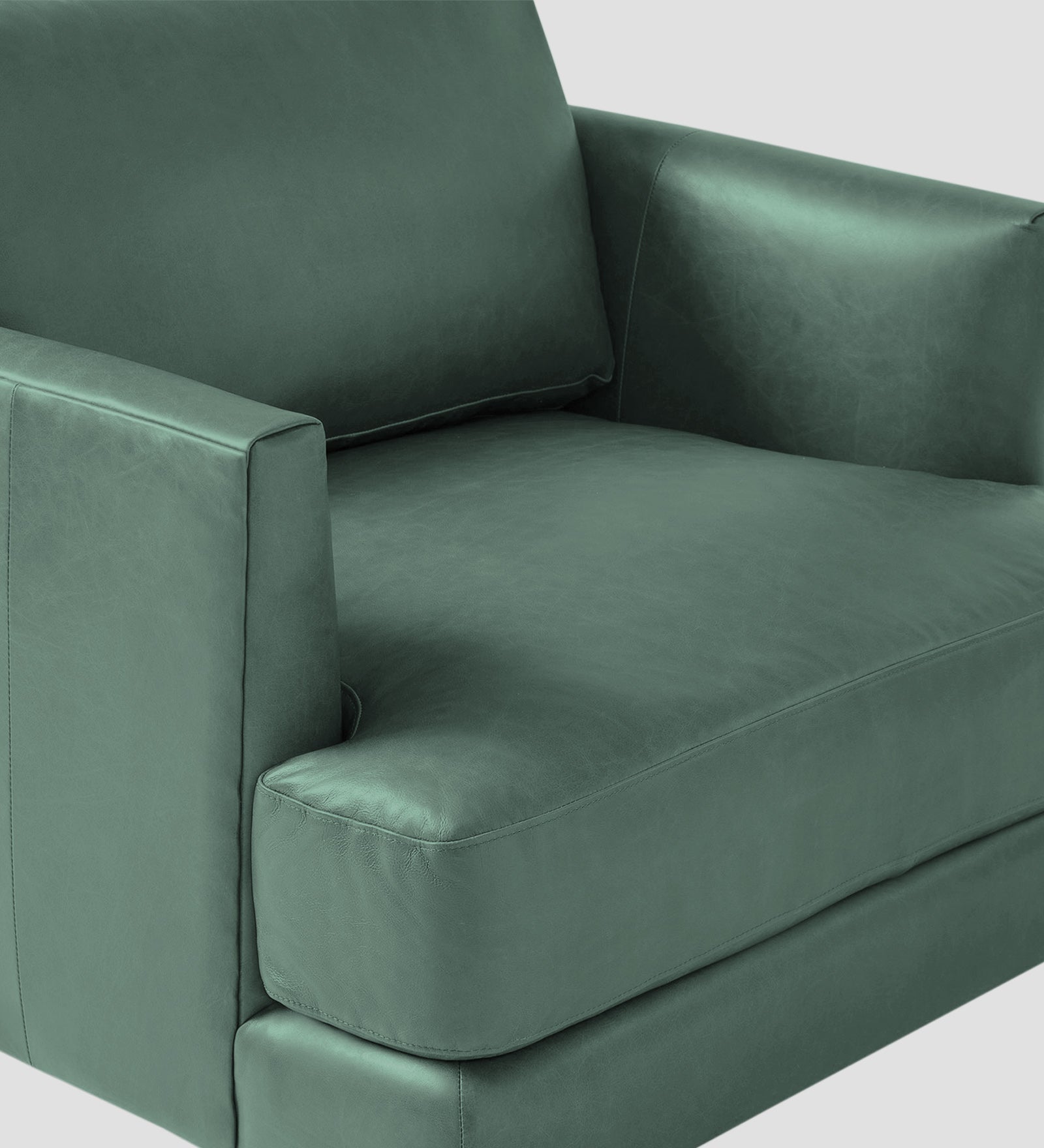 Sterio Leatherette 1 Seater Sofa In Mint Green Colour - Febonic Living