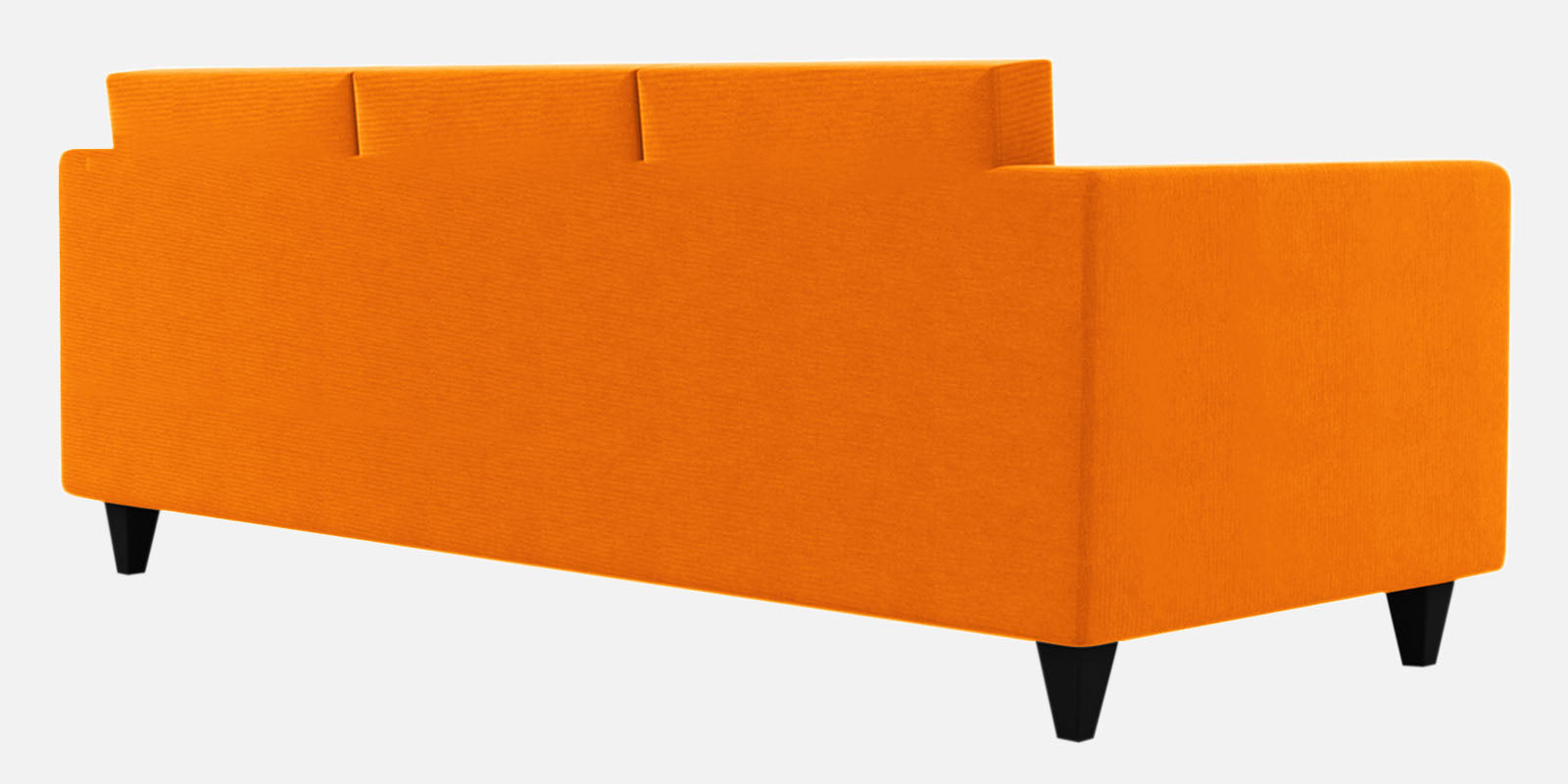 Nipul Fabric 3 Seater Sofa In Vivid Orange Colour - Febonic Living