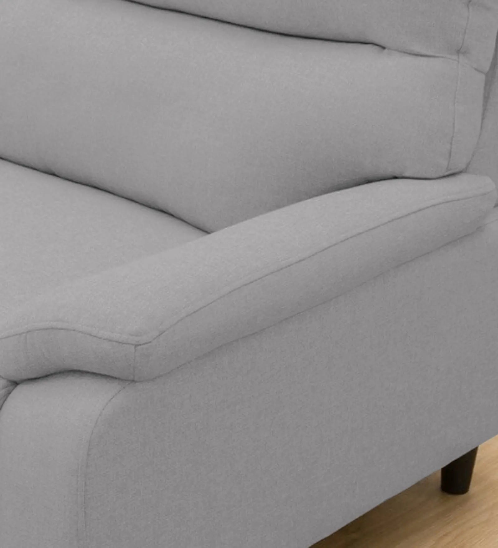 Zibby Fabric 1 Seater Sofa In Dim Grey Colour Febonic Living