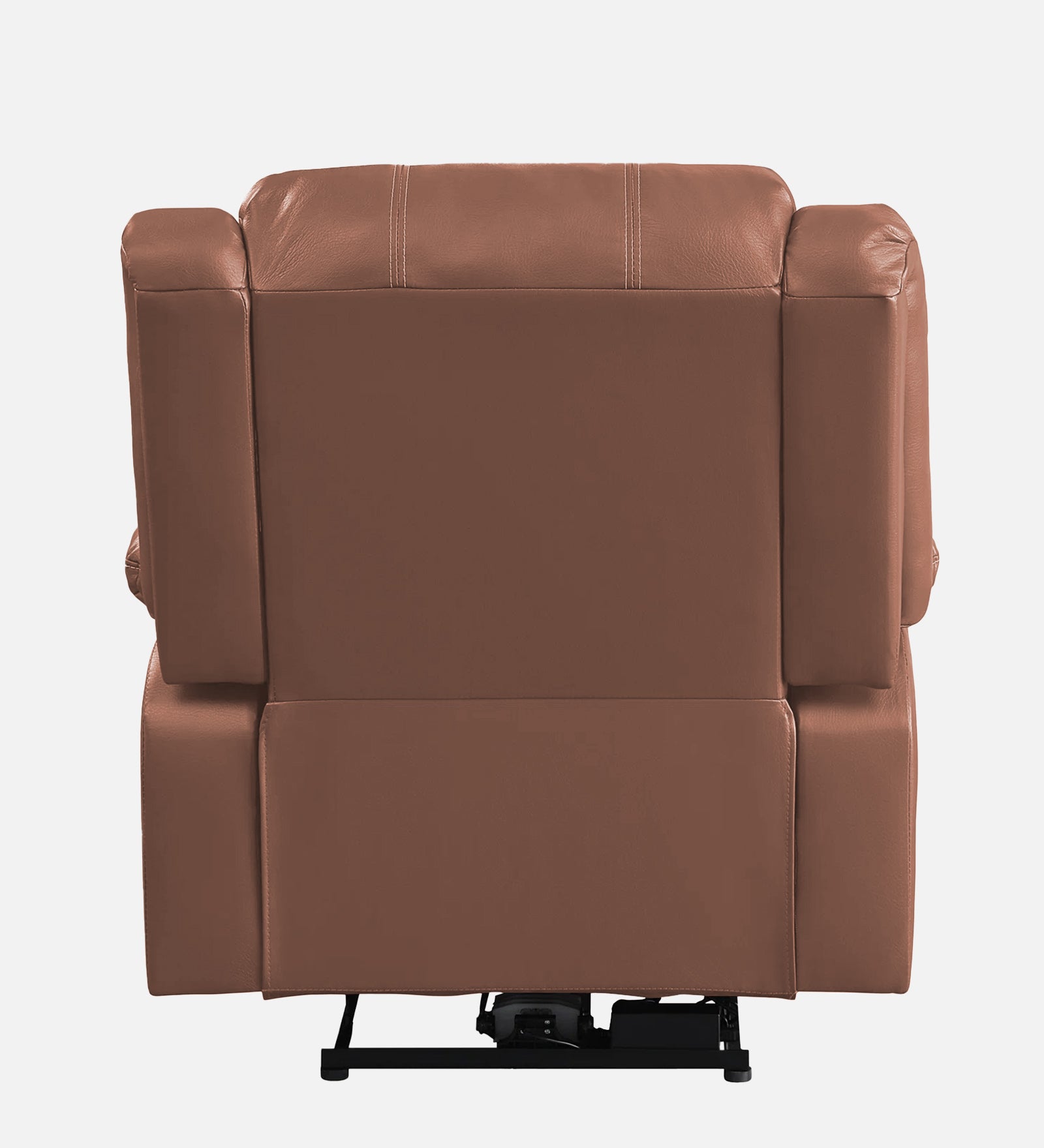 Santo Leatherette 1 Seater Motorized Recliner In Peach Beige Leather Finish - Febonic Living
