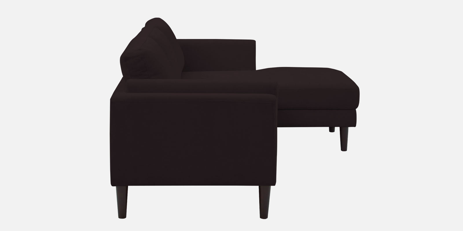 Creata Fabric LHS Sectional Sofa (2+Lounger) in Cara Brown Colour by Febonic