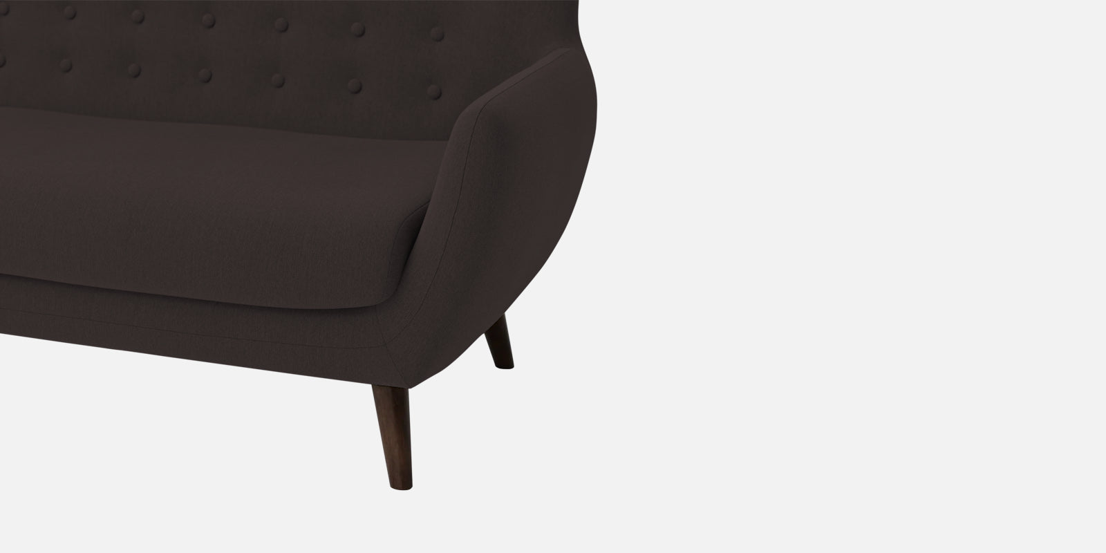 Goofy Fabric 2 Seater Sofa In Pebble Brown Colour - Febonic Living