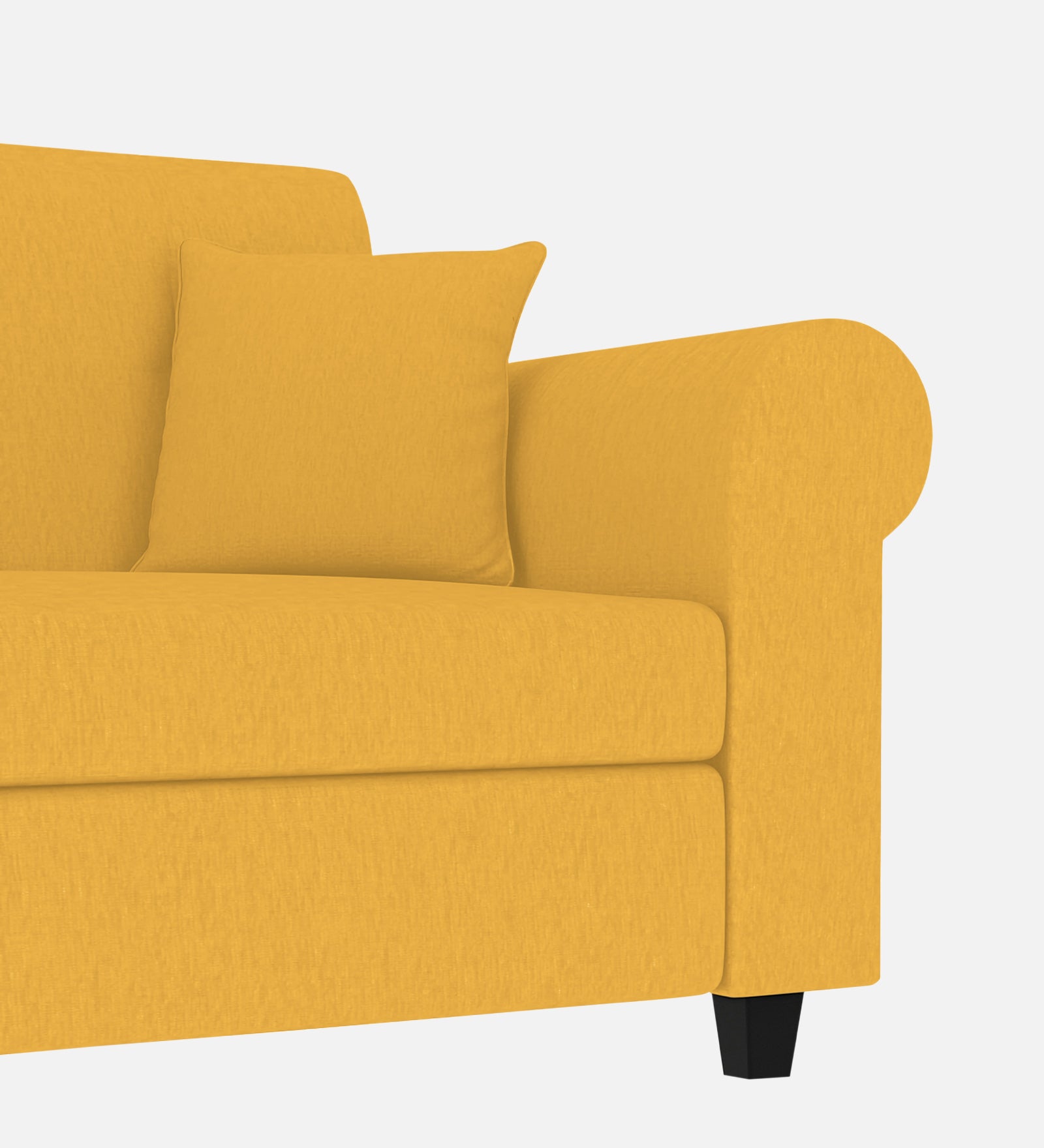 Derado Fabric 1 Seater Sofa In Bold Yellow Colour - Febonic Living