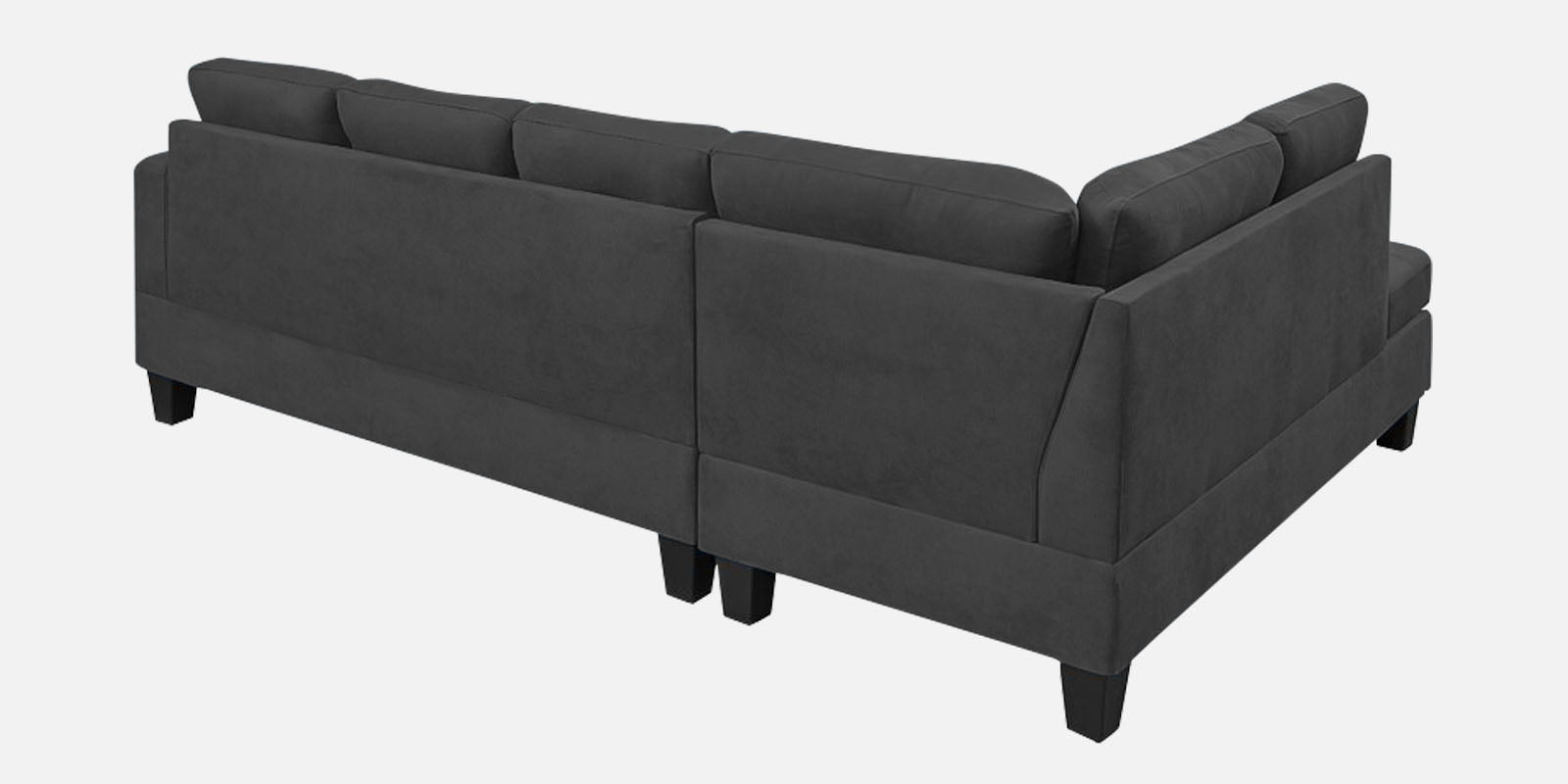 Thomas Fabric RHS Sectional Sofa (3+Lounger) In Charcoal Grey Colour - Febonic Living