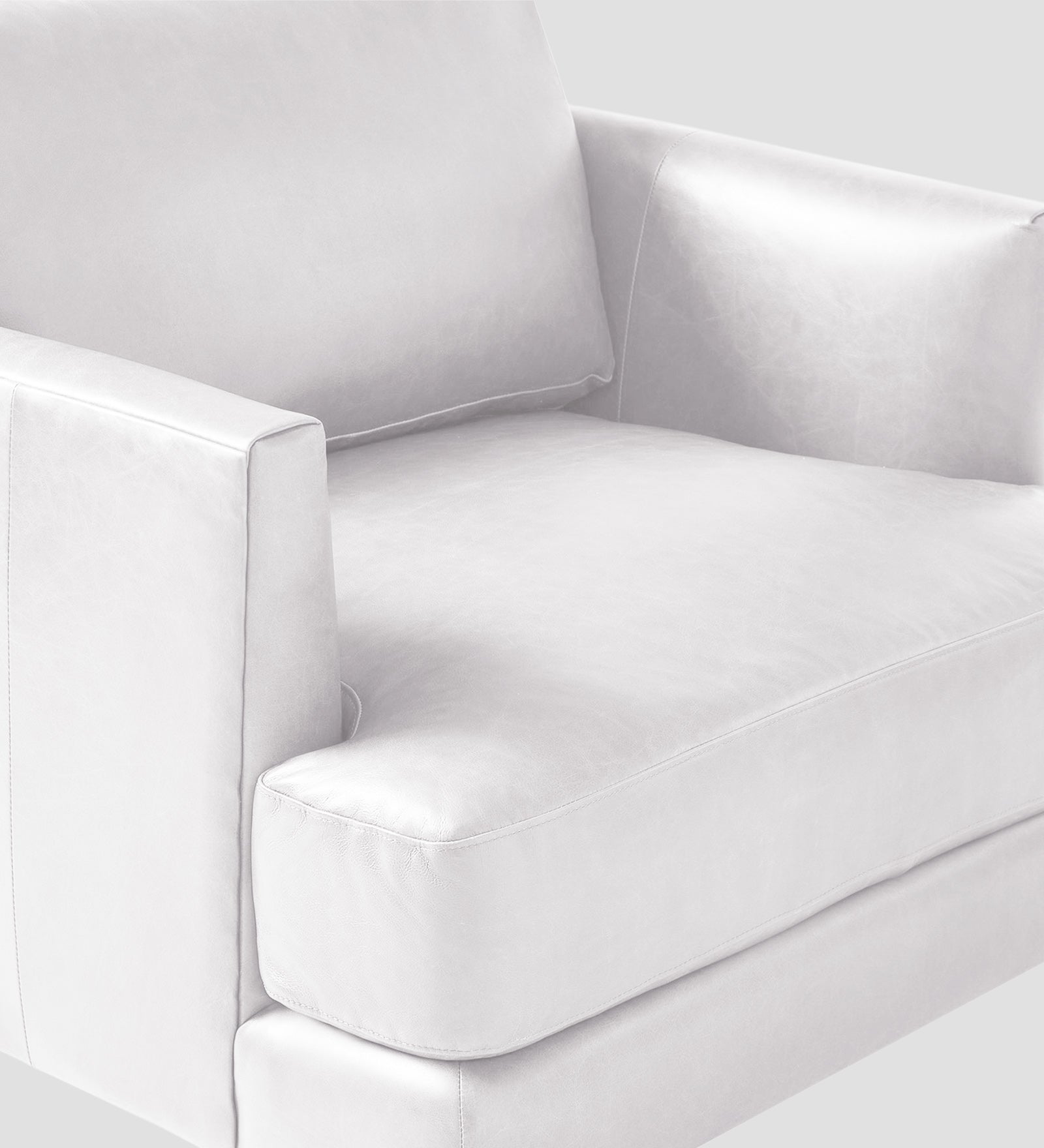 Sterio Leatherette 1 Seater Sofa In Cream White Colour - Febonic Living