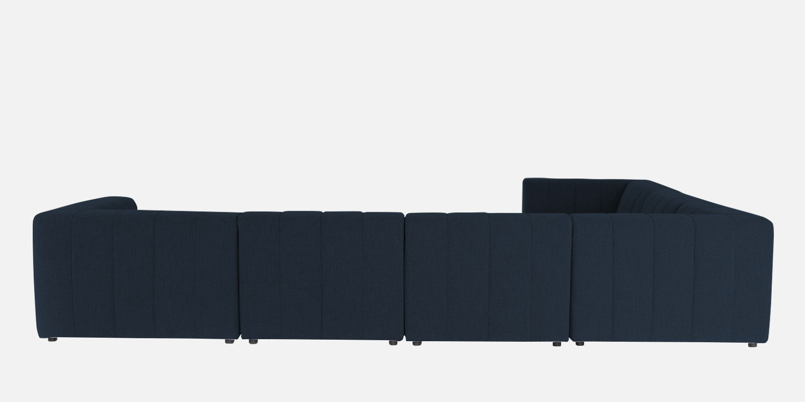 Damo Fabric LHS 8 Seater Corner Sofa In Denim Blue Colour - Febonic Living