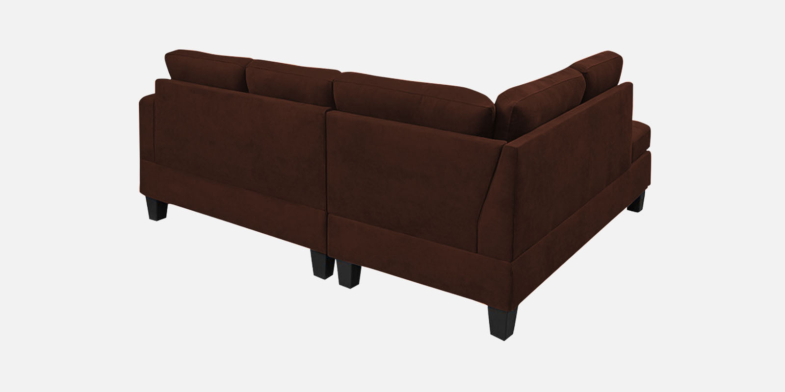 Thomas Fabric RHS Sectional Sofa (2+Lounger) In Coffee Brown Colour - Febonic Living