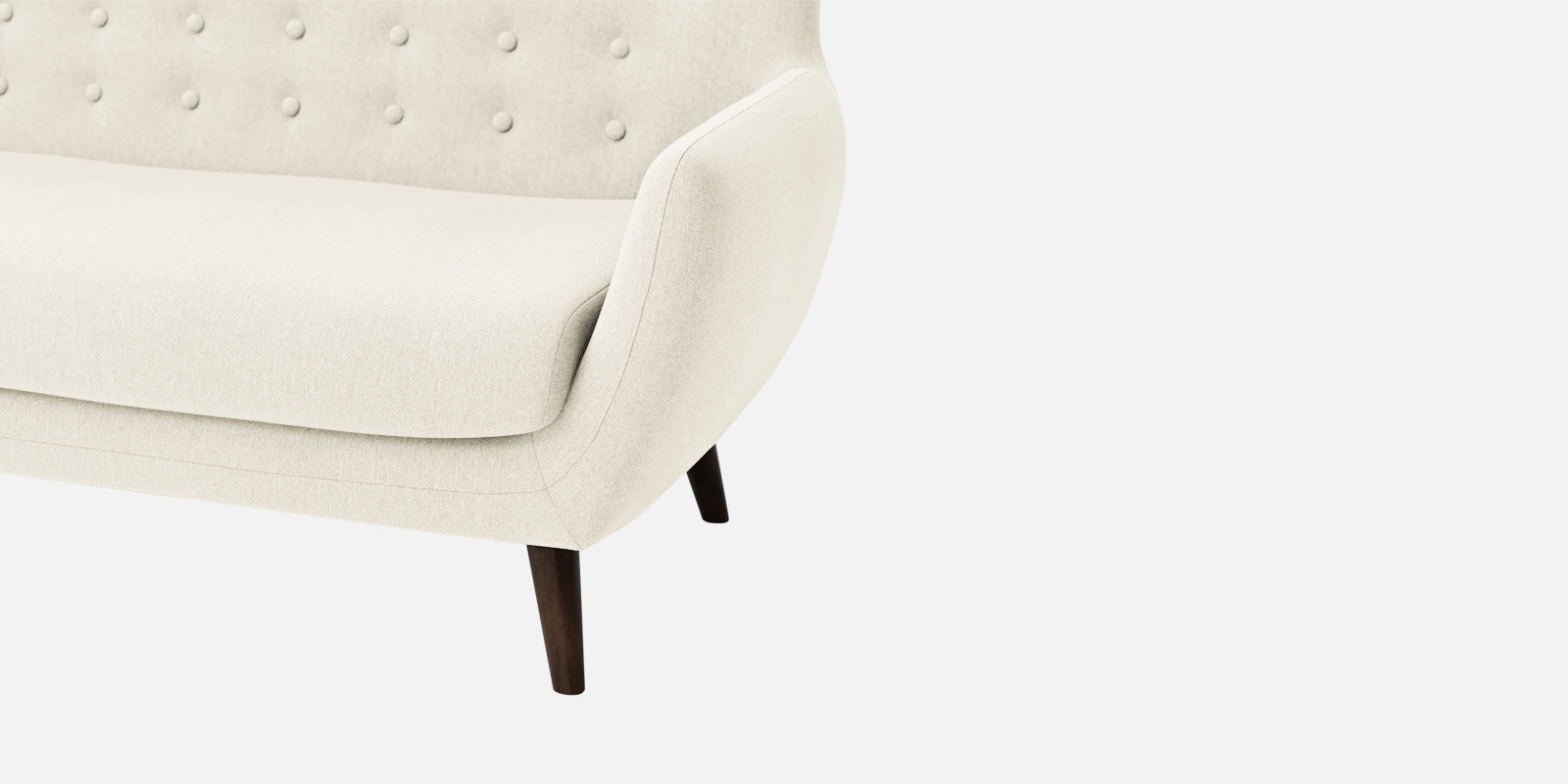 Goofy Fabric 2 Seater Sofa In Ivory Cream Colour - Febonic Living