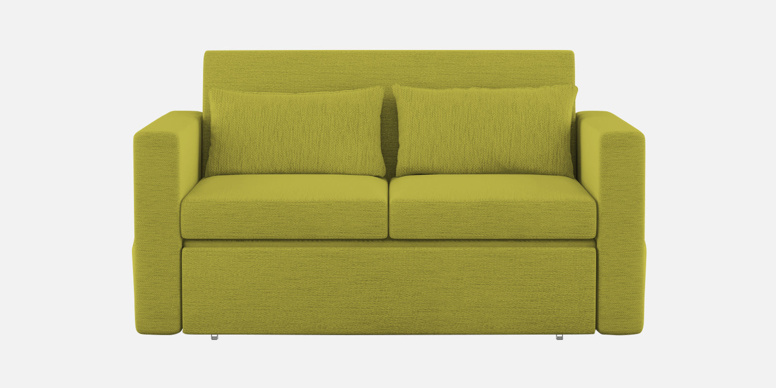 River Fabric 2 Seater Pull Out Sofa Cum Bed In Parrot Green Colour - Febonic Living