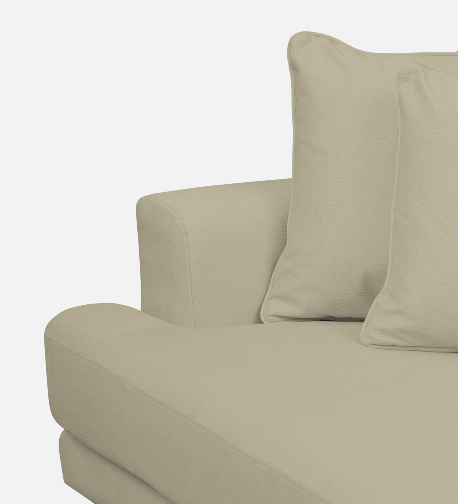 Woody Fabric 1 Seater Sofa In Carnival Beige Colour - Febonic Living