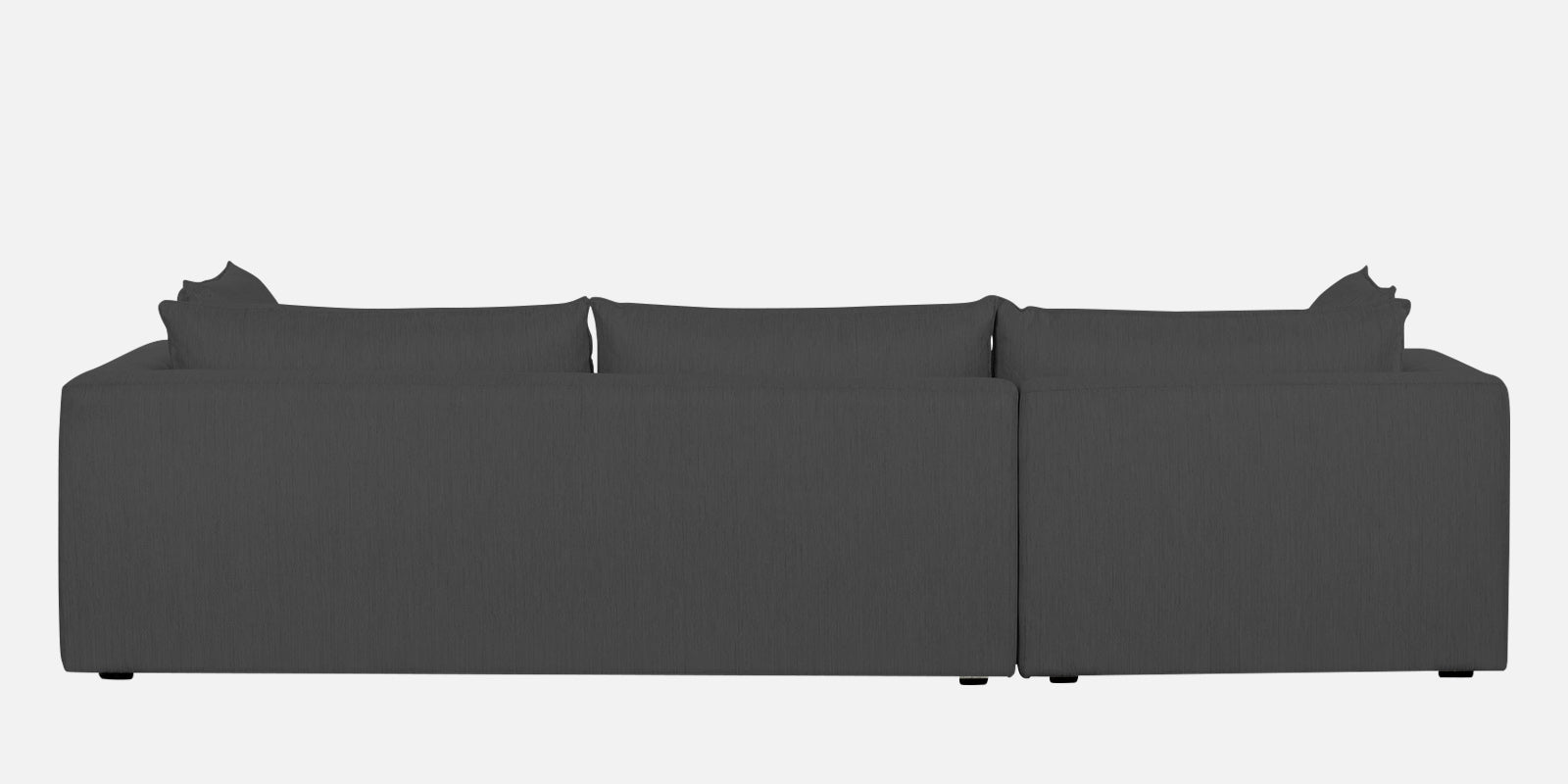 Ziggy Fabric LHS Sectional Sofa (3+Lounger) In Stone Grey Colour - Febonic Living