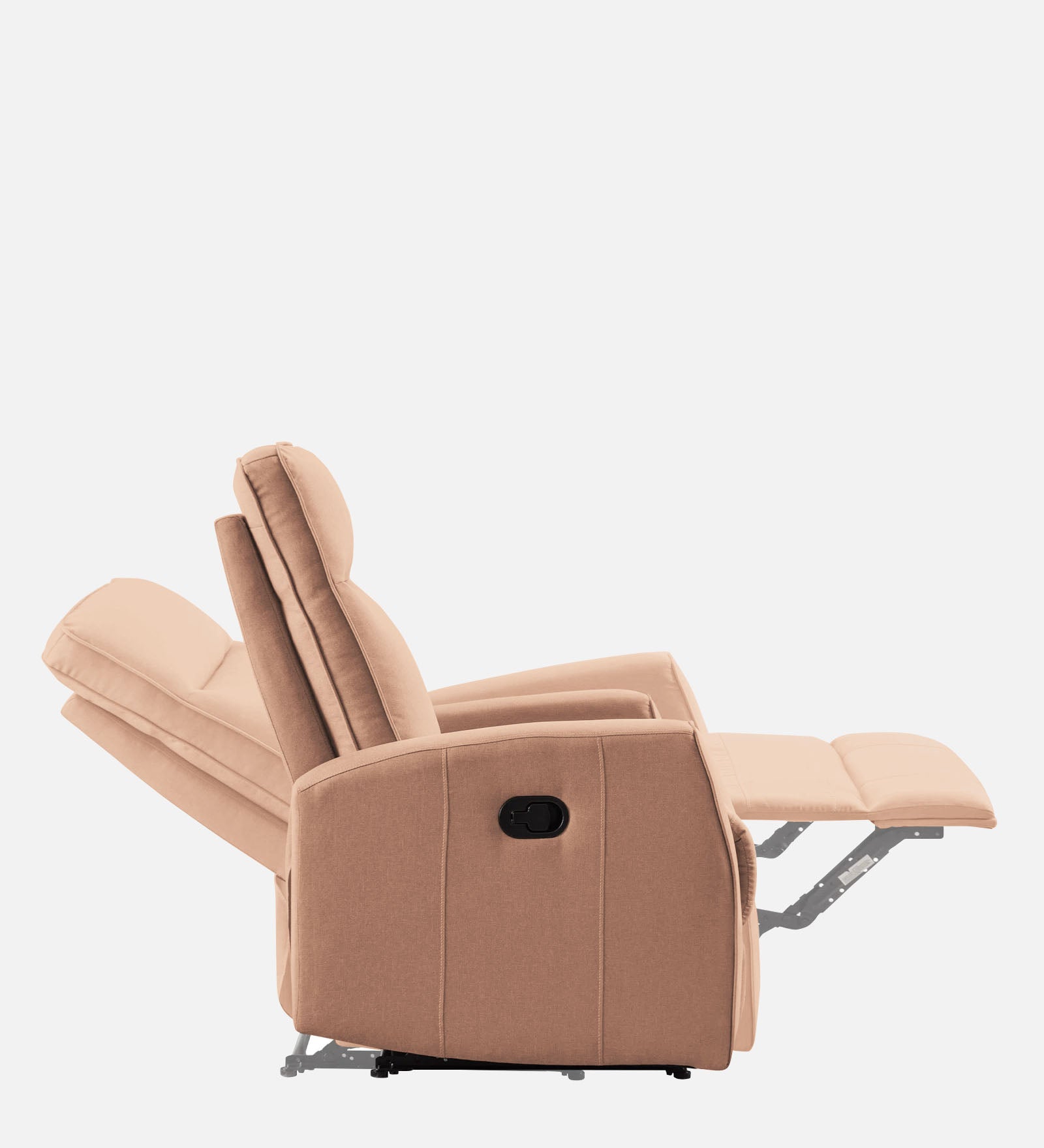 Logan Fabric 1 Seater Manual Recliner In Cosmic Beige Colour - Febonic Living