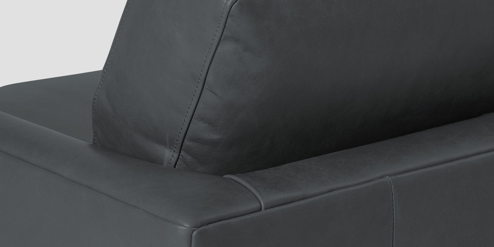Sterio Leatherette 2 Seater Sofa In Pepper Grey Colour - Febonic Living