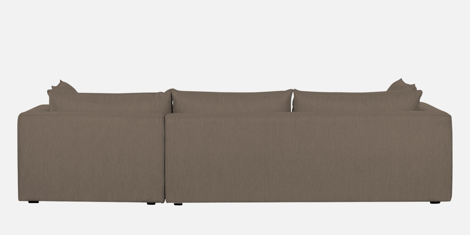 Ziggy Fabric RHS Sectional Sofa (3+Lounger) In Hazel Beige Colour - Febonic Living