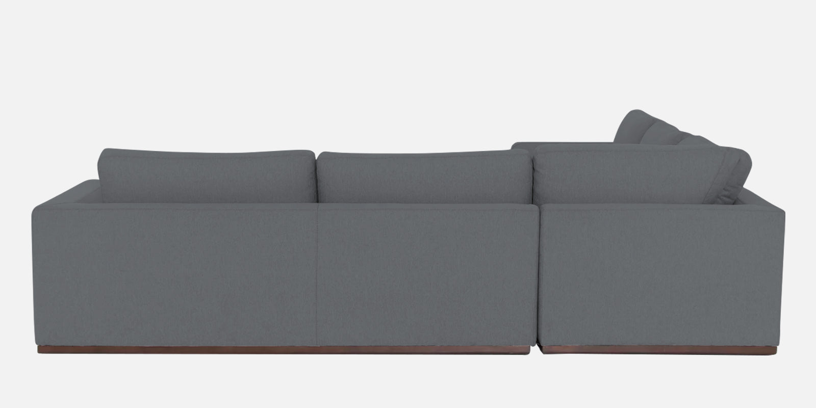 Freedom Velvet 6 Seater RHS Corner Sofa In Pubble Grey Colour With Ottoman - Febonic Living