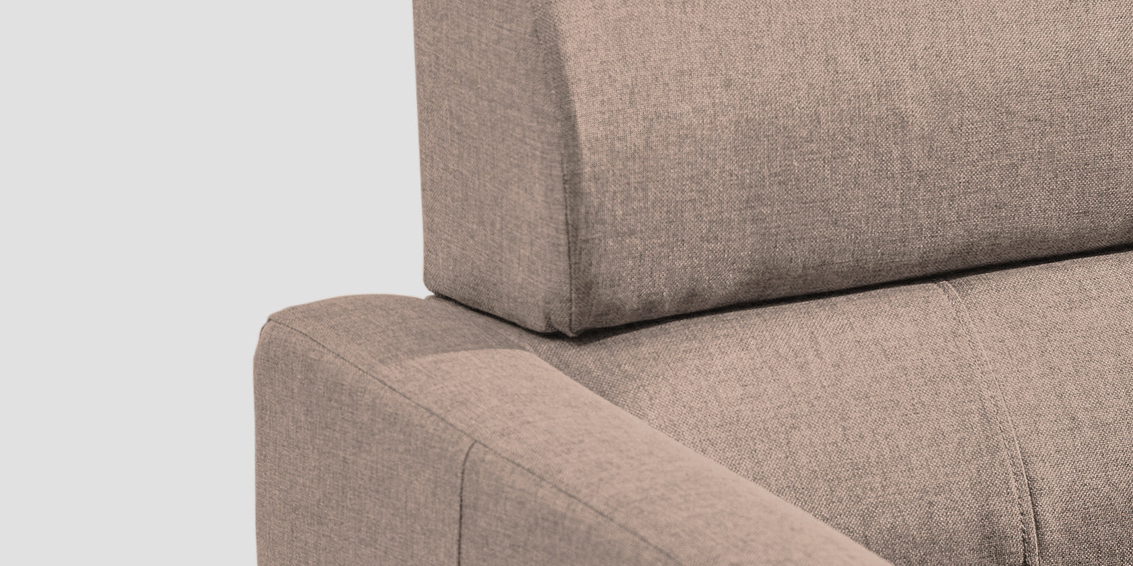 Devo Fabric 3 Seater Sofa In Kadhi Beige Colour - Febonic Living