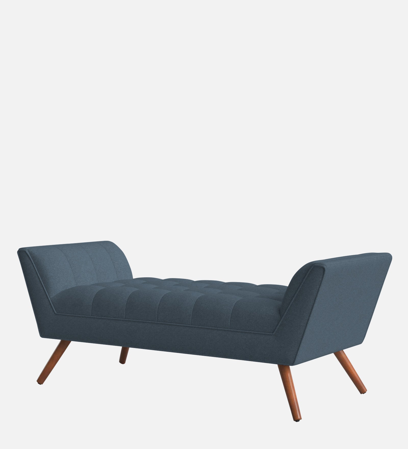 Cartes Velvet Bench In Oxford Blue Colour - Febonic Living