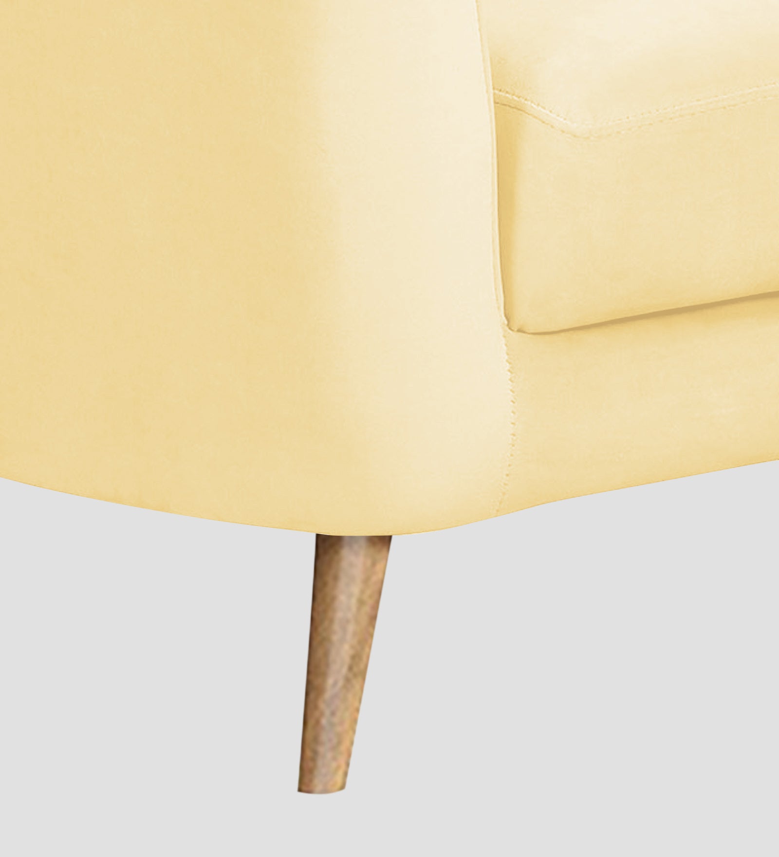 Kaylee Velvet 1 Seater Sofa In Sandy Beige Colour - Febonic Living