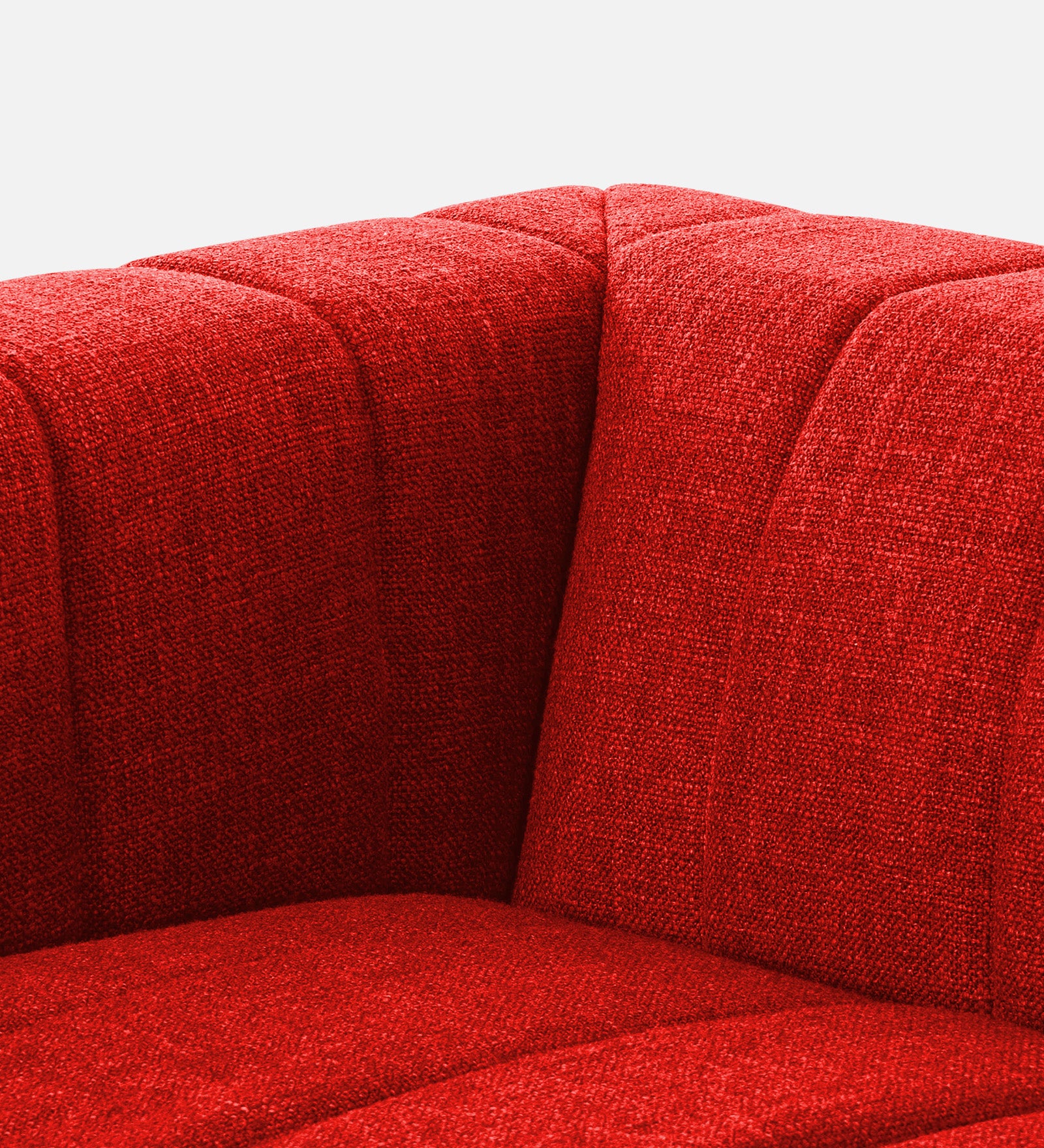 Lara Fabric 1 Seater Sofa In Ruby Red Colour - Febonic Living